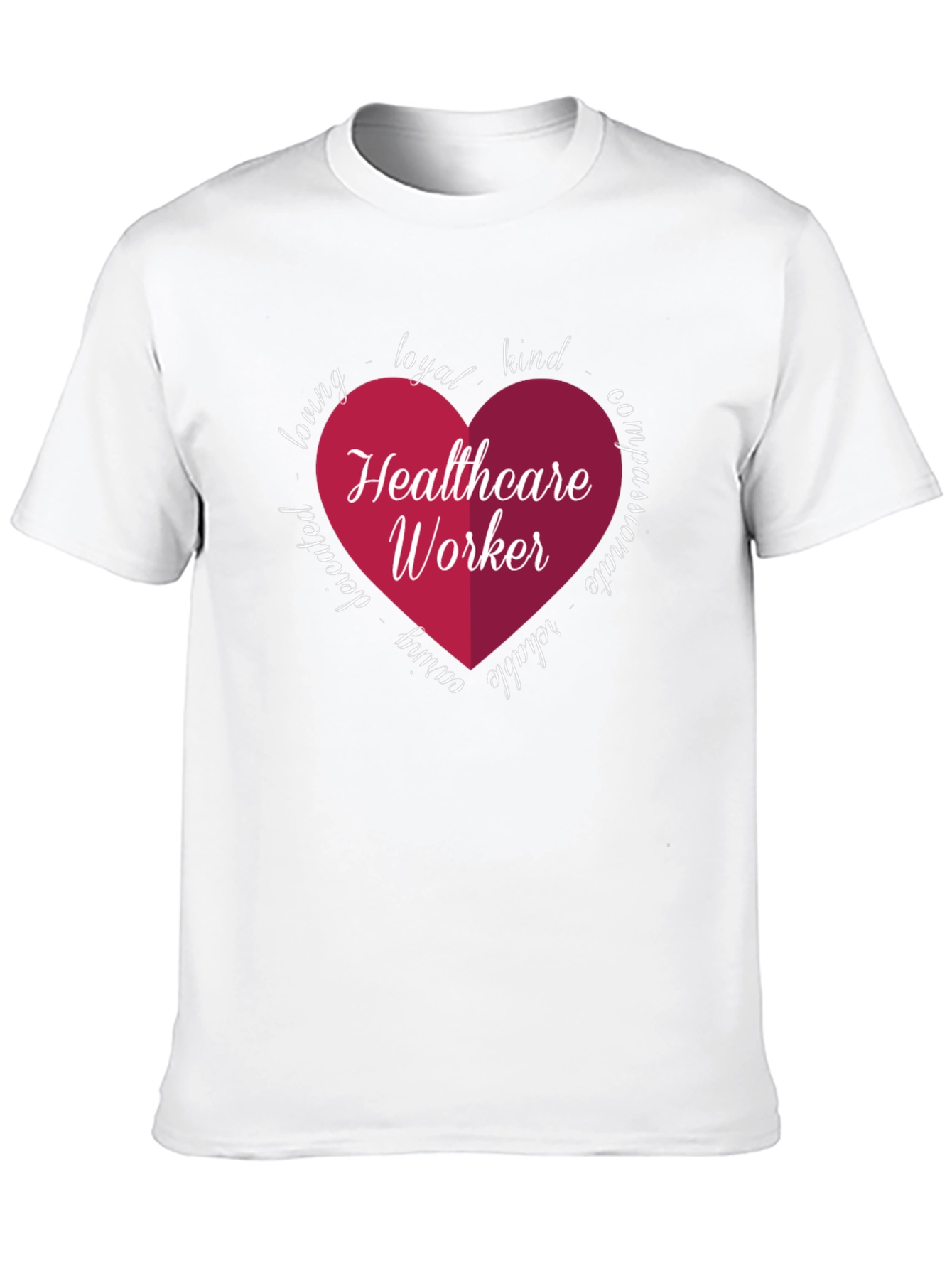 Black Healthcare Worker Heart Graphic Tee - Black view 10