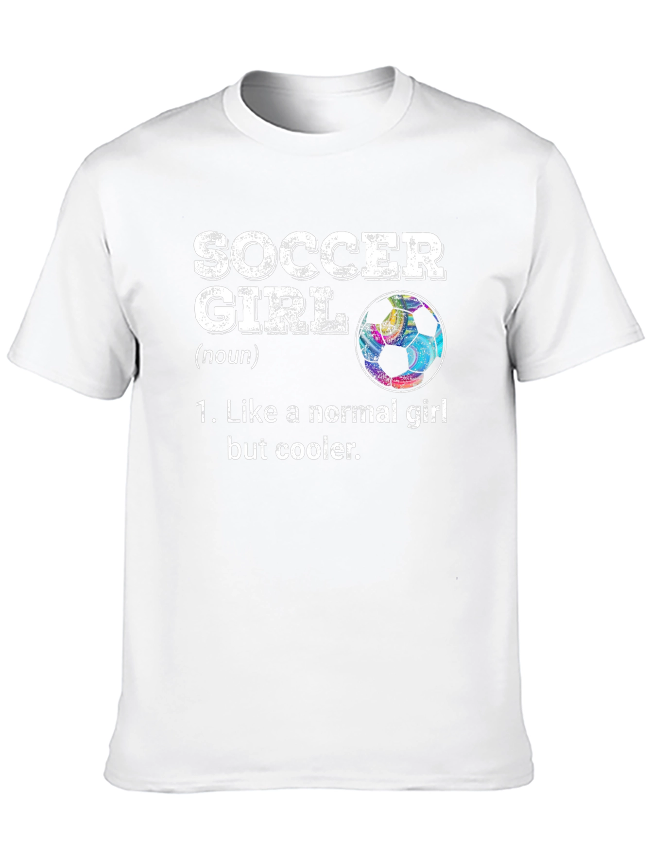 Black Soccer Girl Definition Graphic Tee - Cool & Comfortable view 10