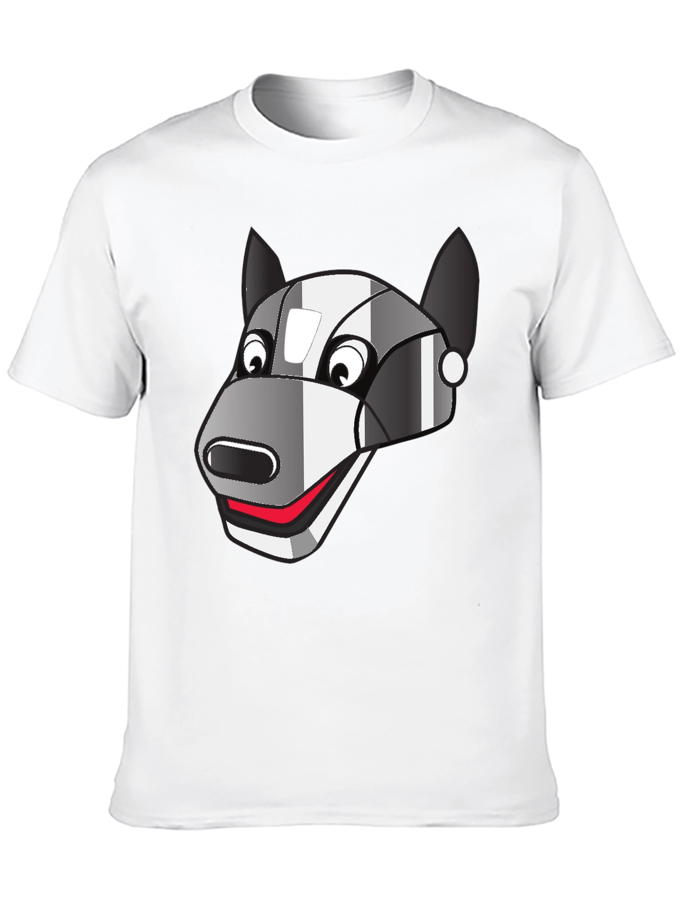 Black Robot Dog Graphic Tee - Black Cotton Blend view 10