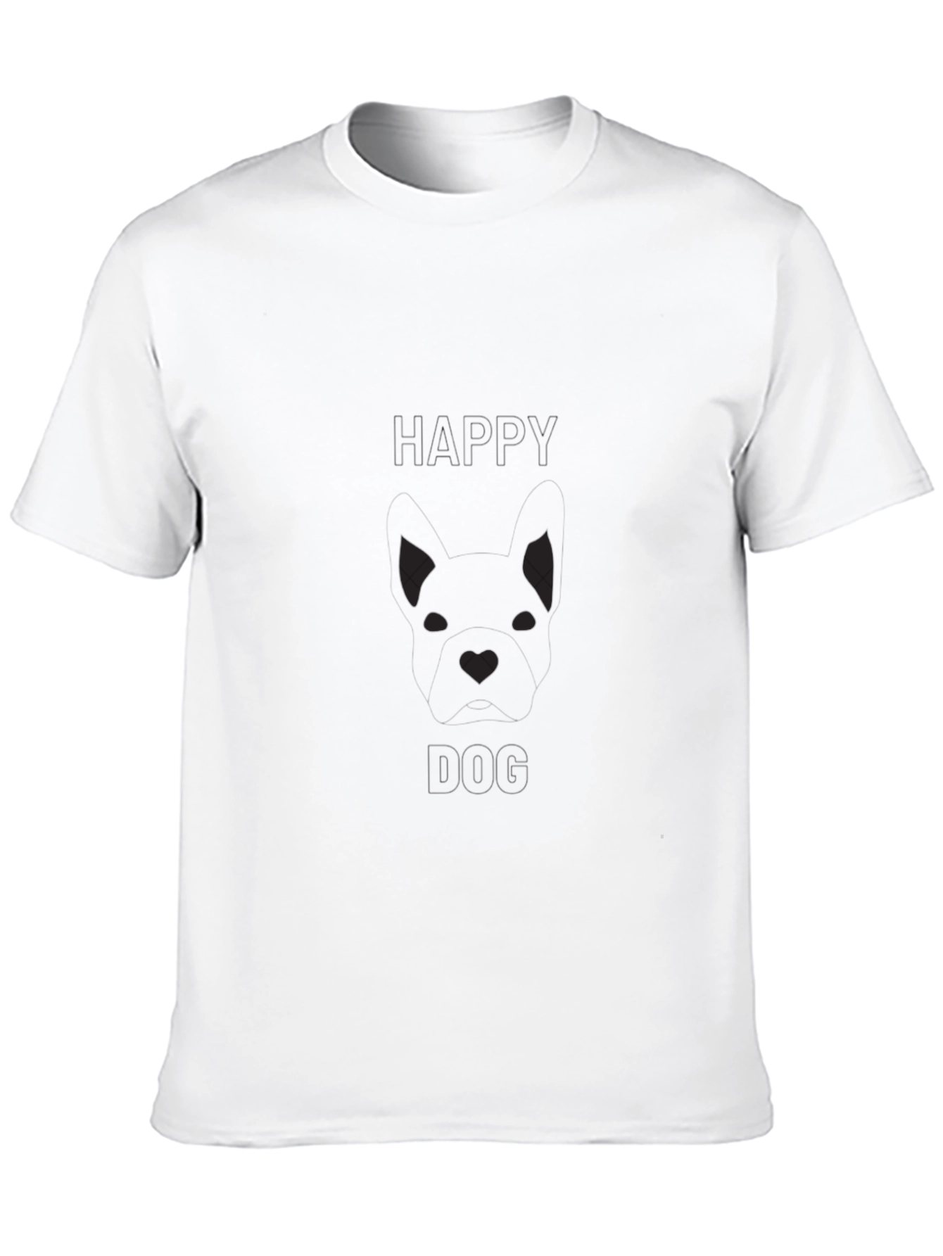 Black Men's Black Graphic Tee - 'Hello Dog' view 10