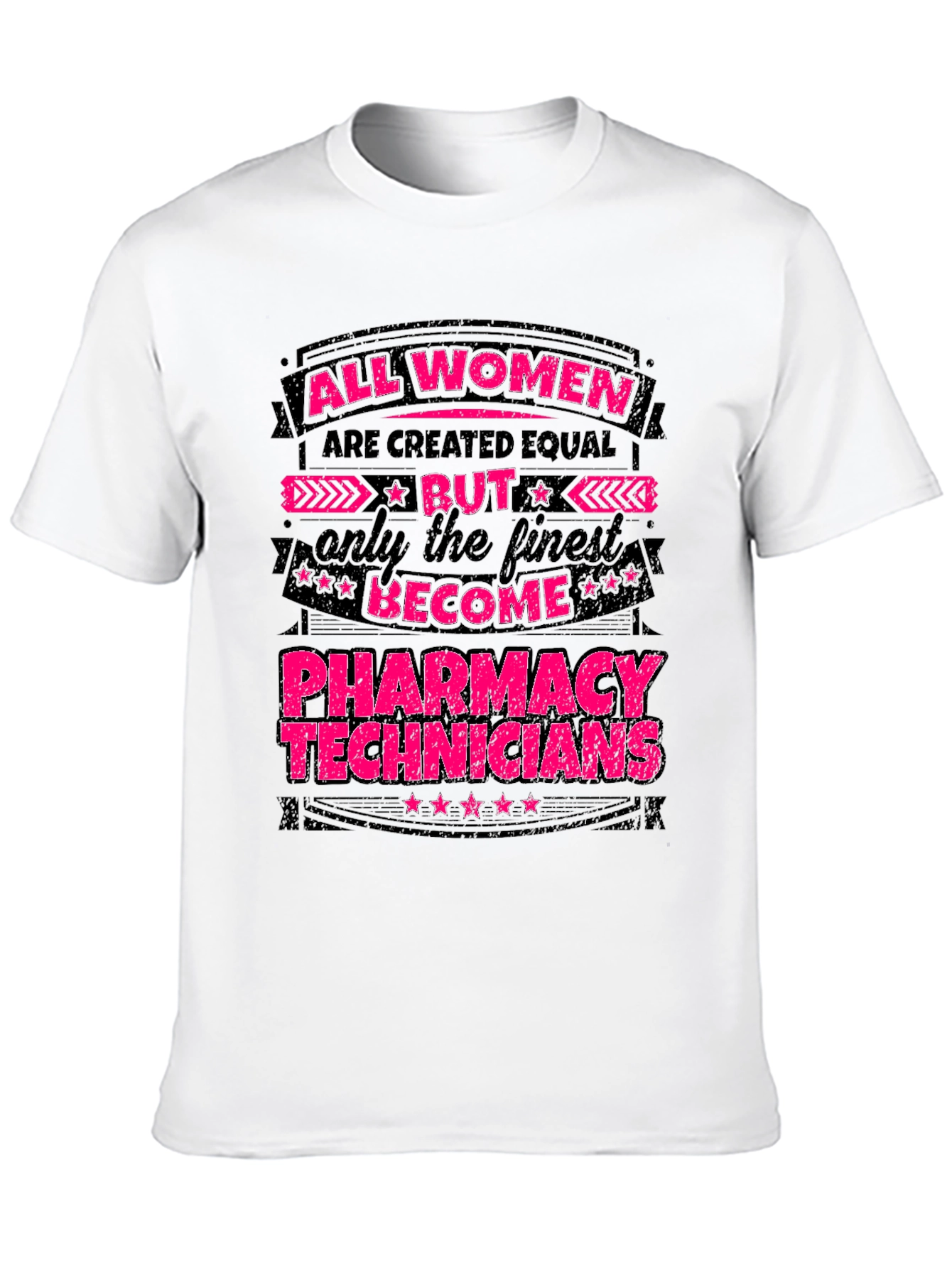 Black All Women Pharmacy Tech T-Shirt - Black Cotton Blend view 10