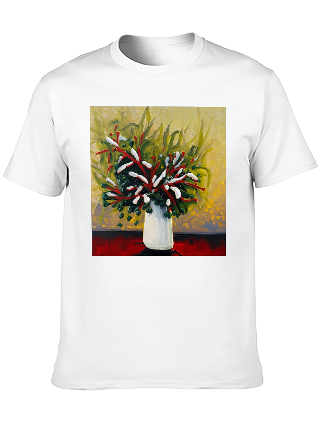Black Floral Bouquet Graphic Tee - Abstract Art Shirt view 10