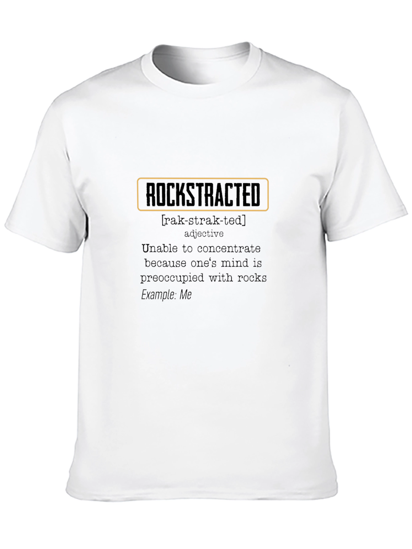 Black Rockstracted Black T-Shirt - Funny Rock Collector Apparel view 10