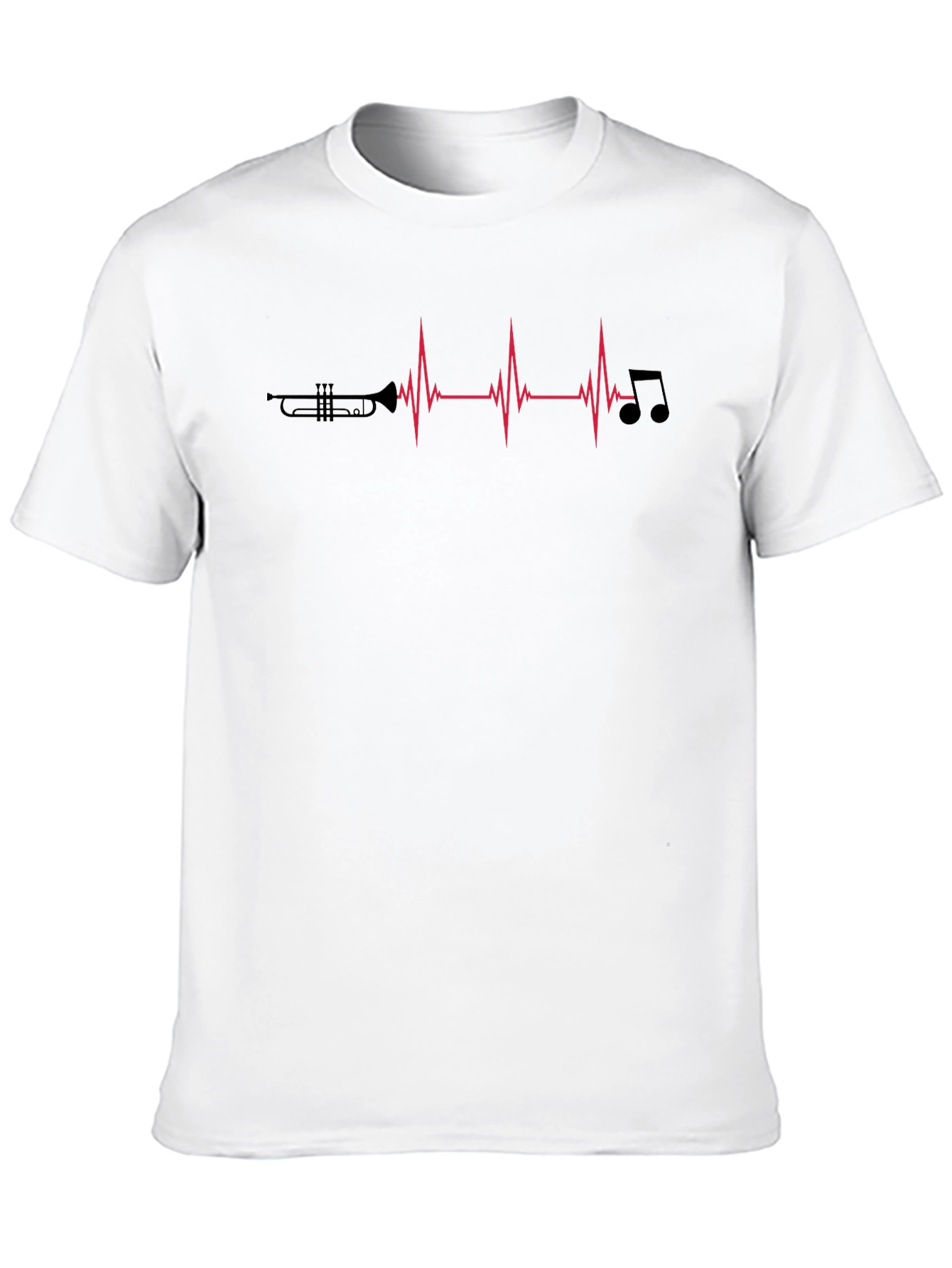 Black Music Heartbeat T-Shirt - Musician Apparel view 10