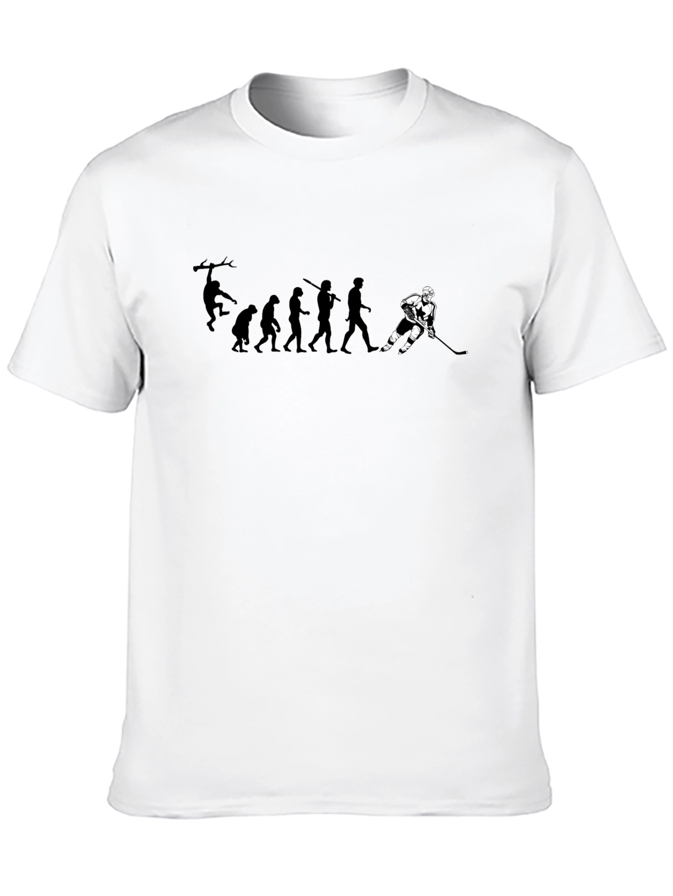 Black Evolution of Hockey Black T-Shirt view 10