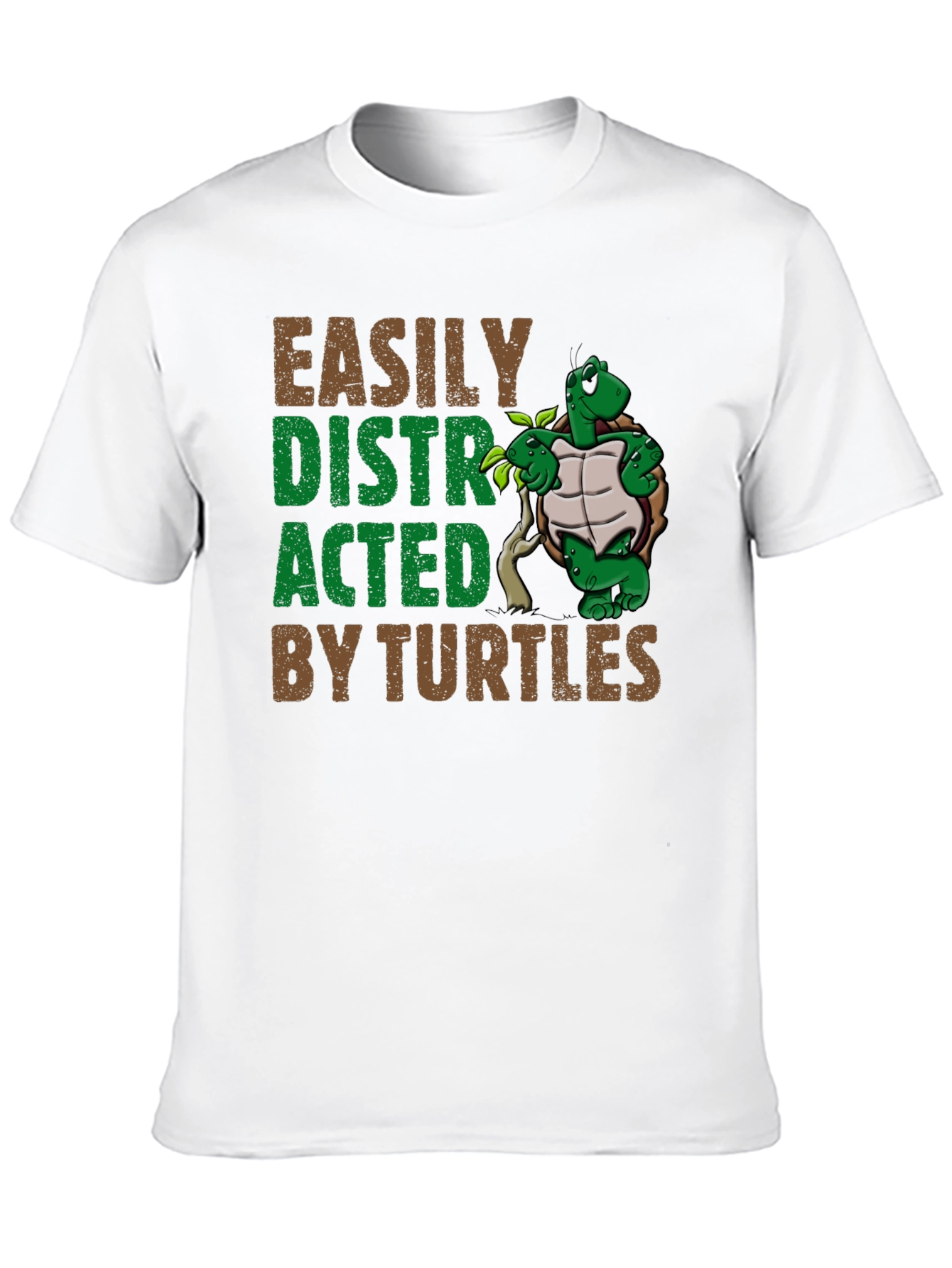 Black Easily Distracted By Turtles Graphic T-Shirt view 10