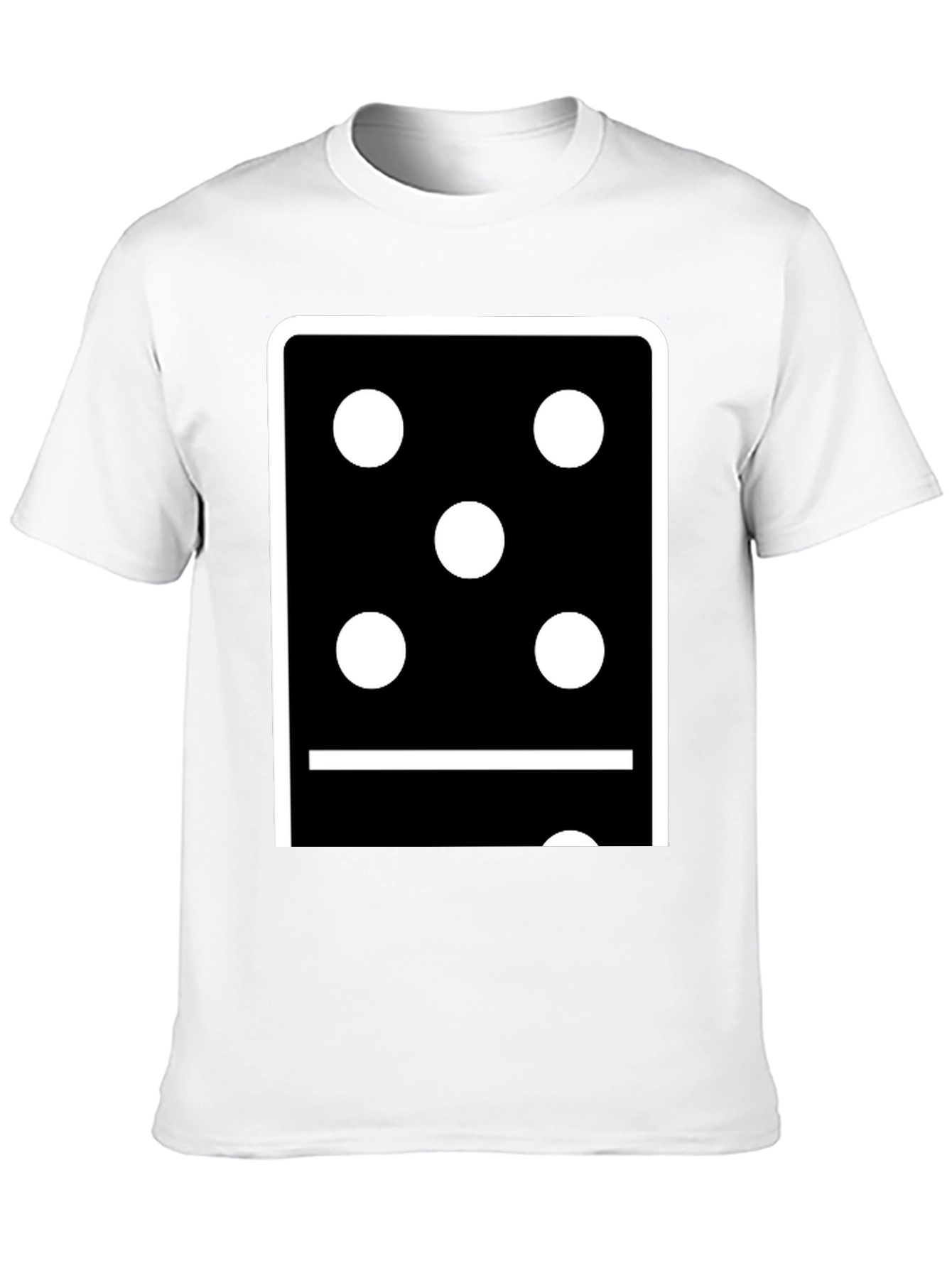 Black Domino Five-One T-Shirt - Black Cotton Graphic Tee view 10