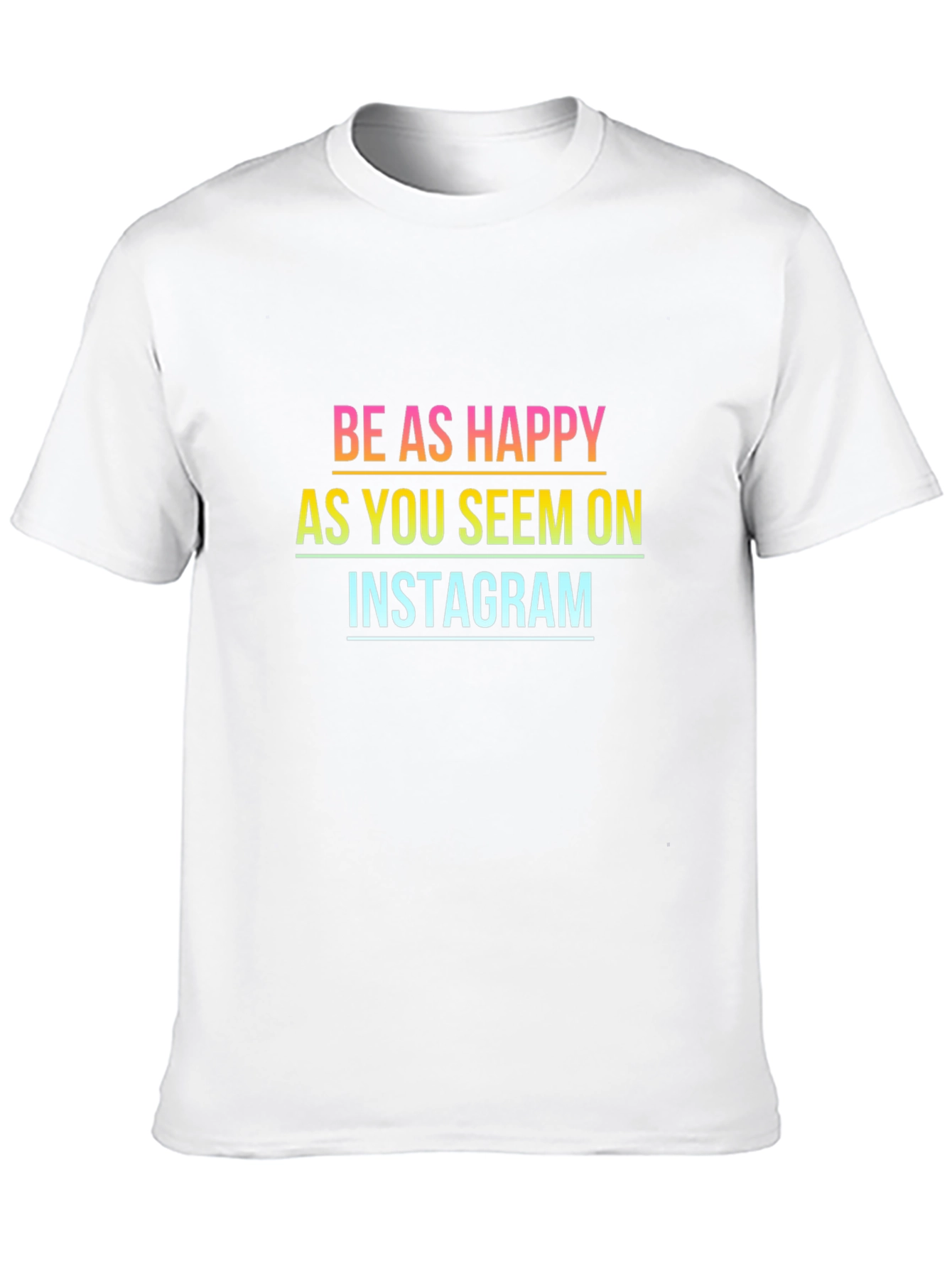 Black Be Happy Instagram T-Shirt - Unisex Trendy Tee view 10