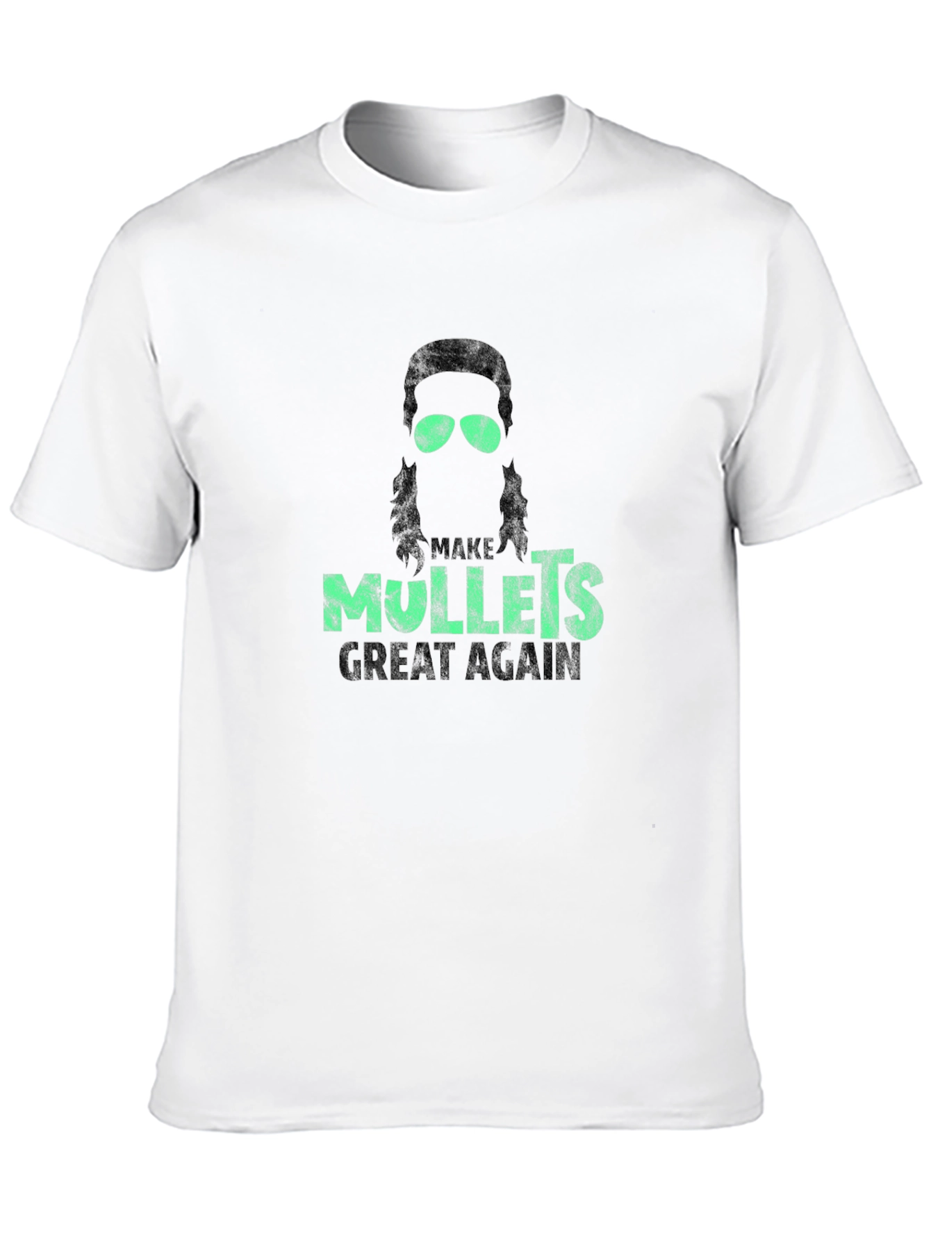 Black Make Mullets Great Again Graphic Tee view 10