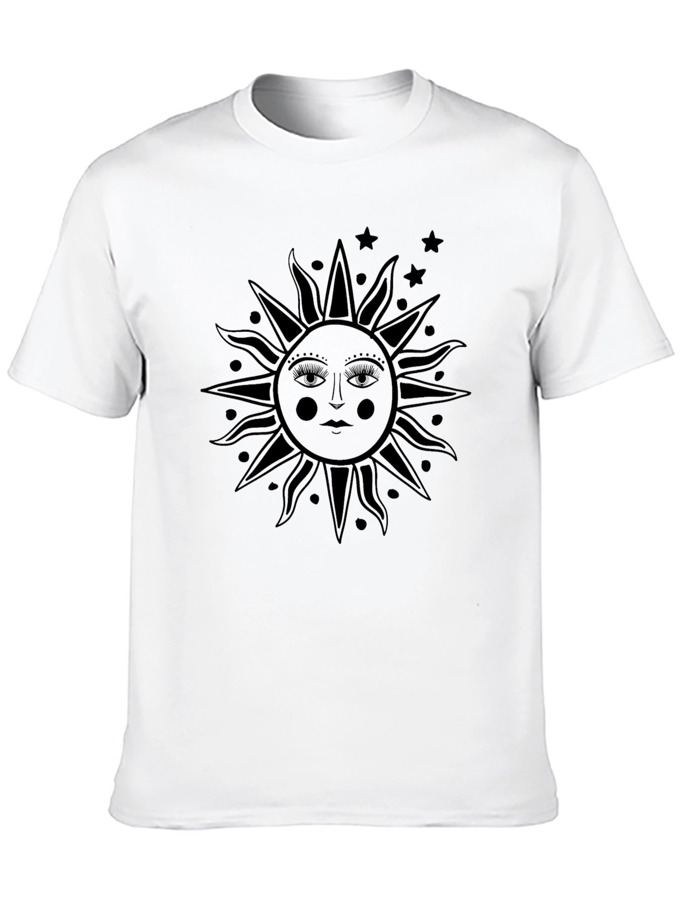 Black Mystic Sun Graphic T-Shirt - Unisex Black Tee view 10