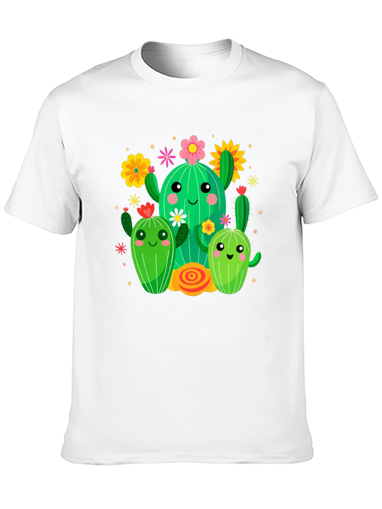 Black Cute Cactus Crew Graphic Tee - Fun & Stylish view 10