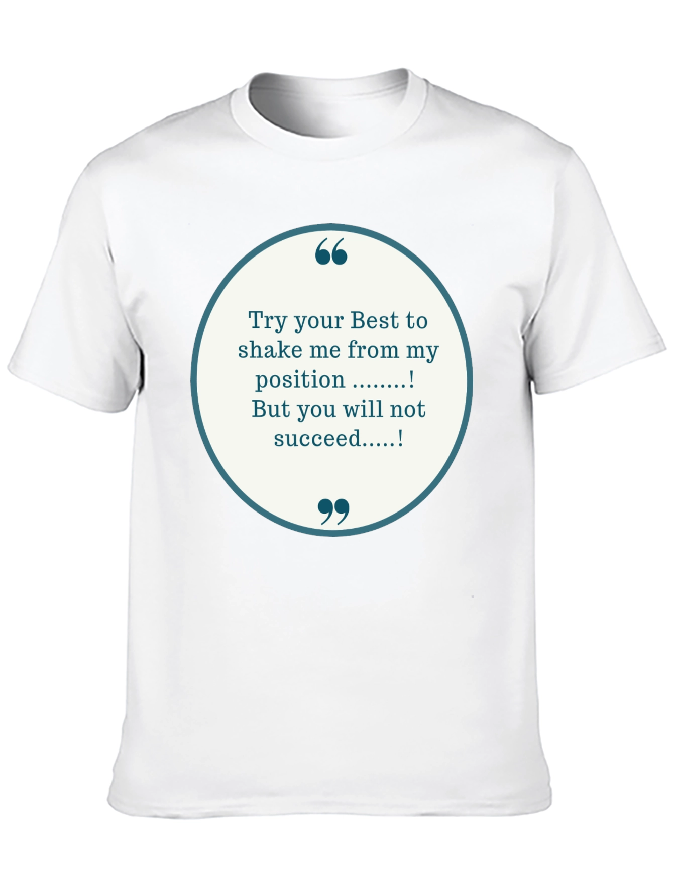 Black Motivational T-Shirt - Try Your Best view 10
