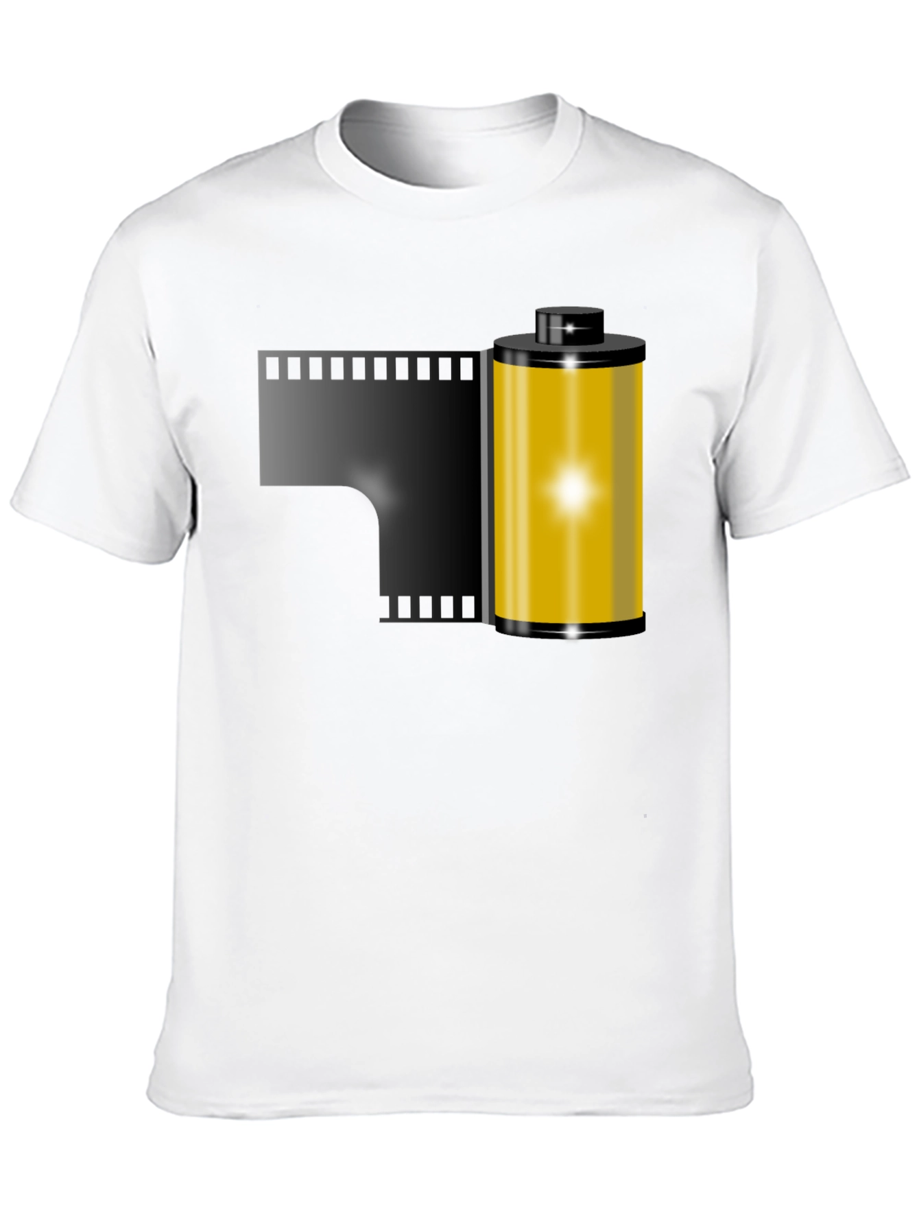 Black Film Roll Graphic Tee - Retro Photography Shirt view 10