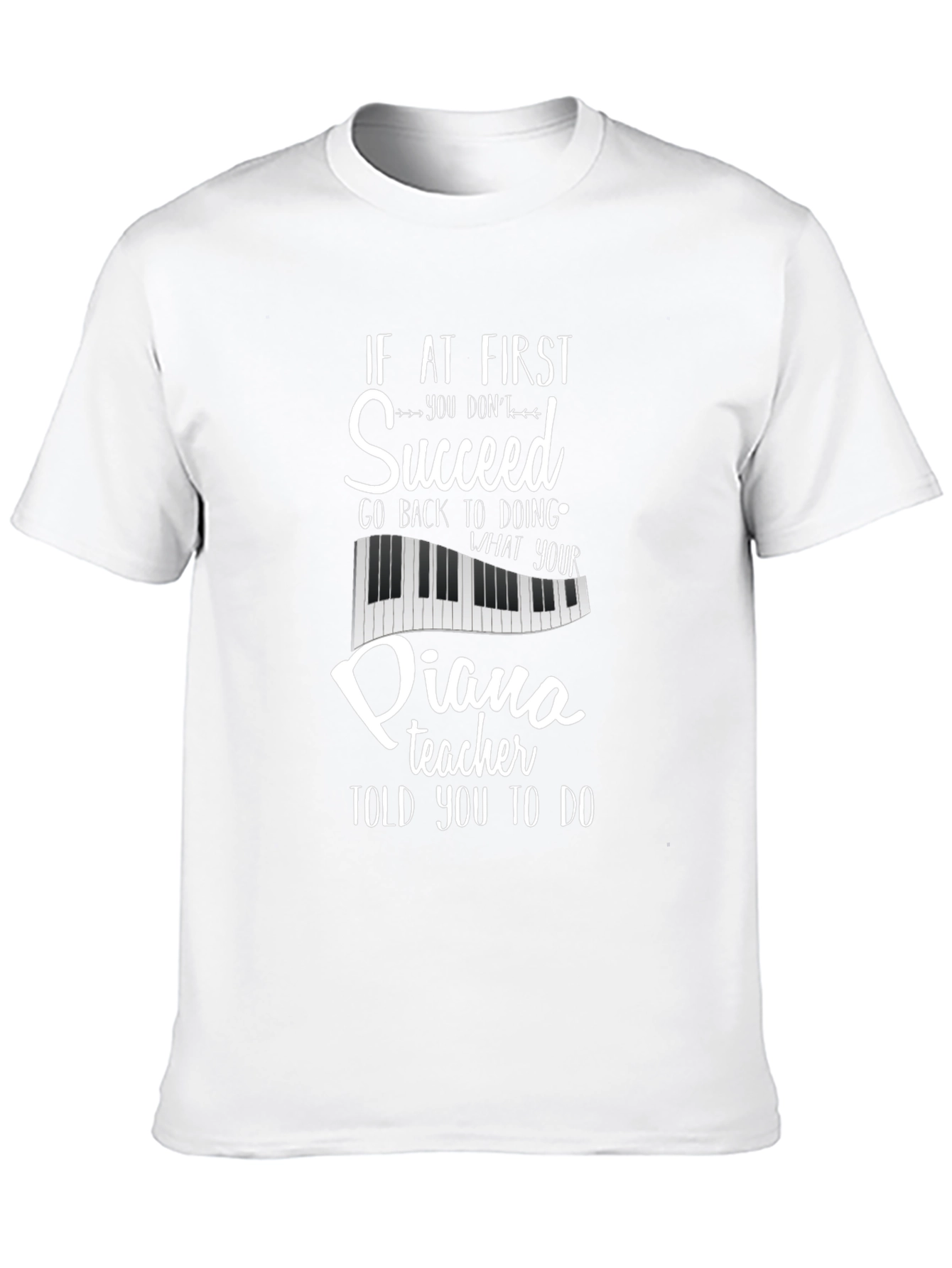 Black Piano Teacher Graphic T-Shirt - Music Lover Tee view 10