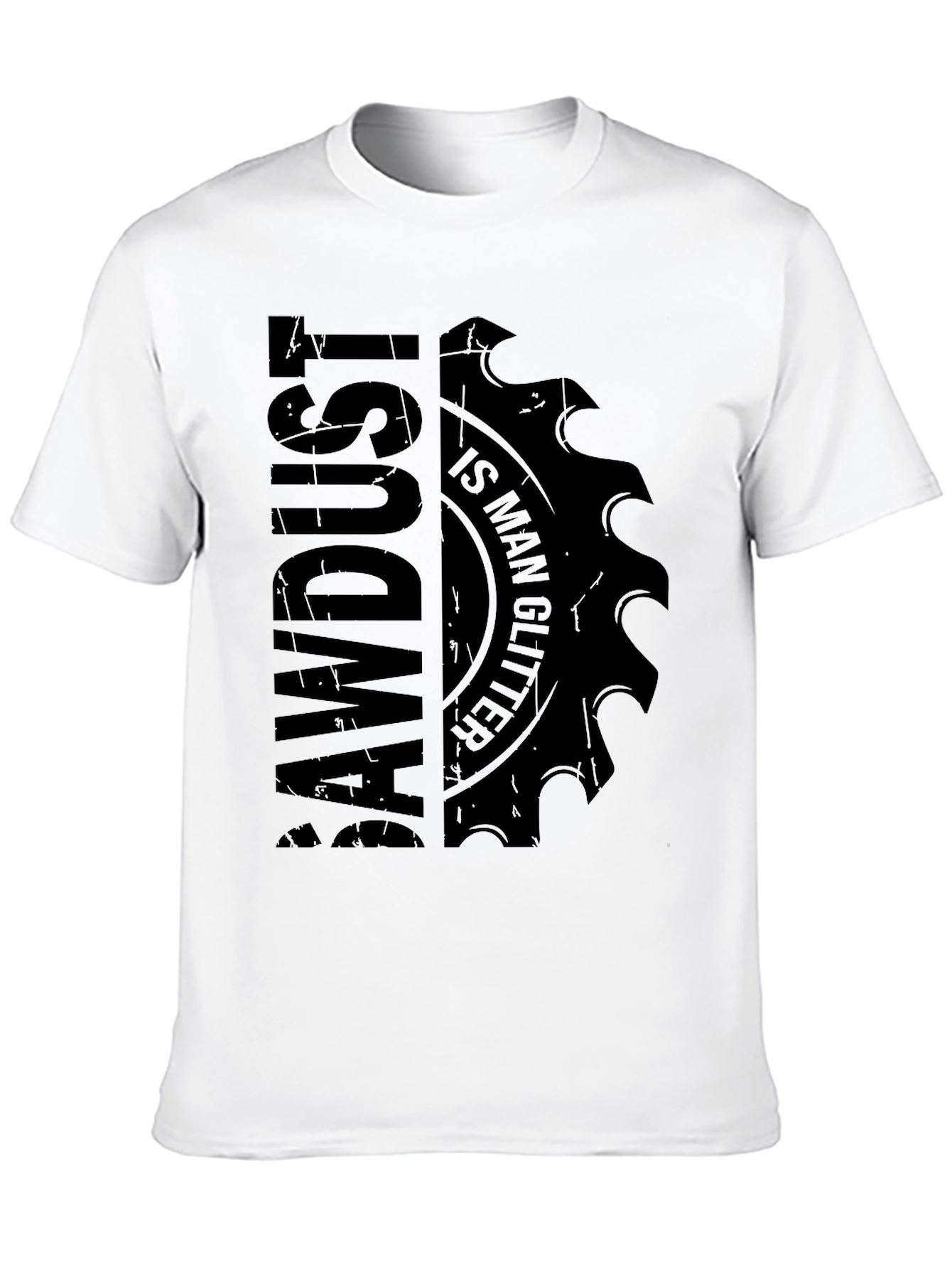 Black Sawdust is Man Glitter T-Shirt - Black Graphic Tee view 10