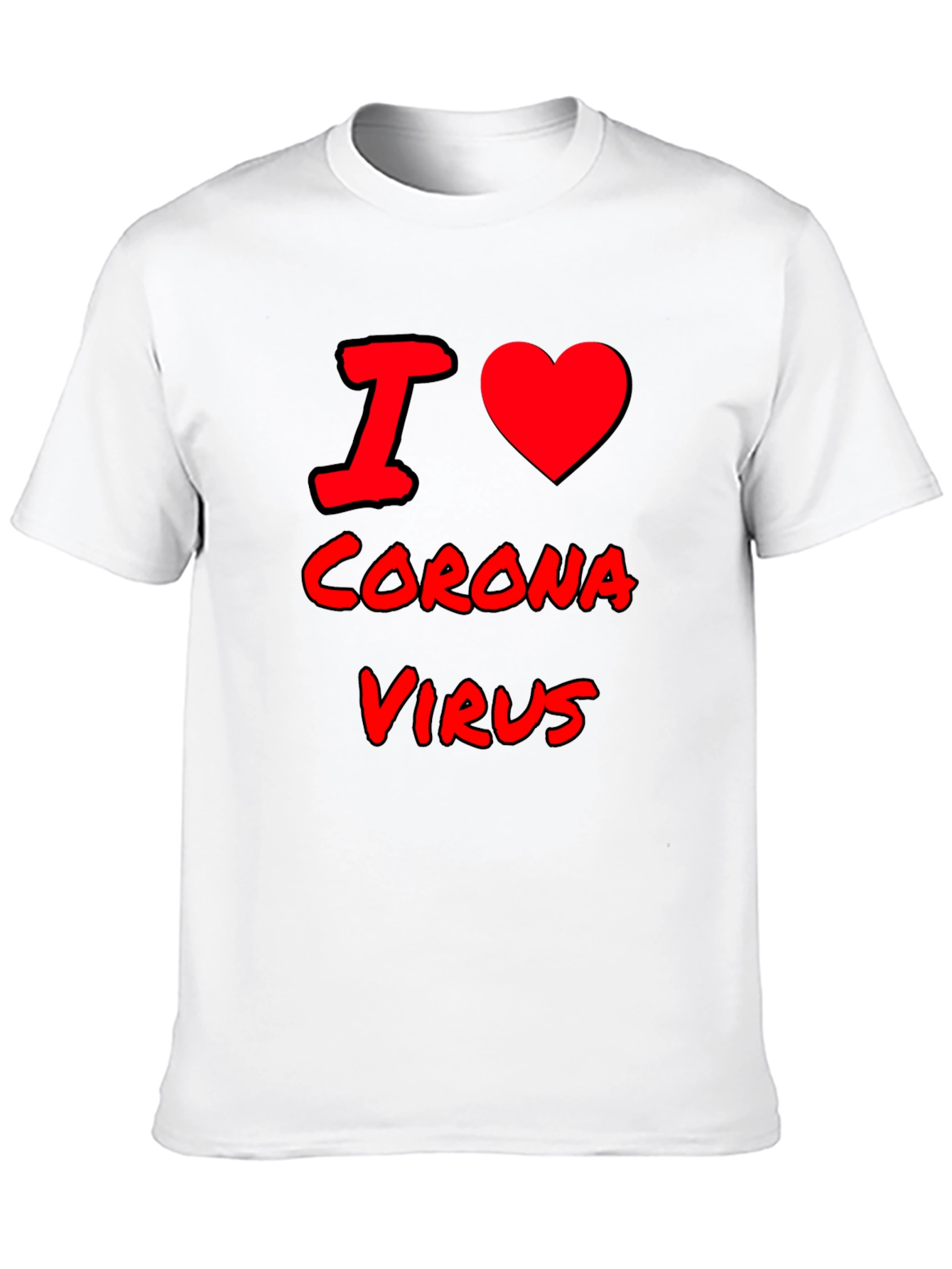 Black I Love Coronavirus Graphic Tee - Black view 10