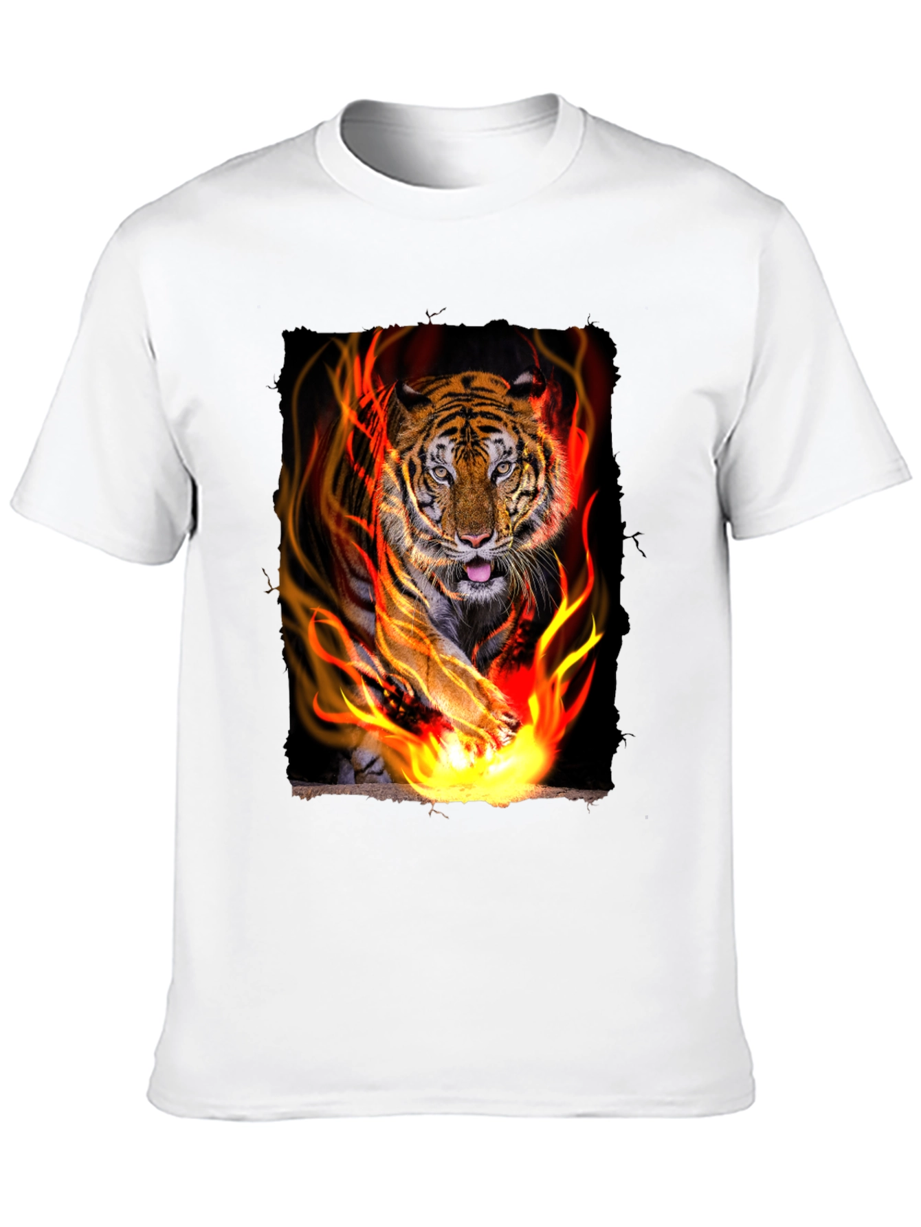 Black Tiger Graphic Tee - Men's Black T-Shirt view 10