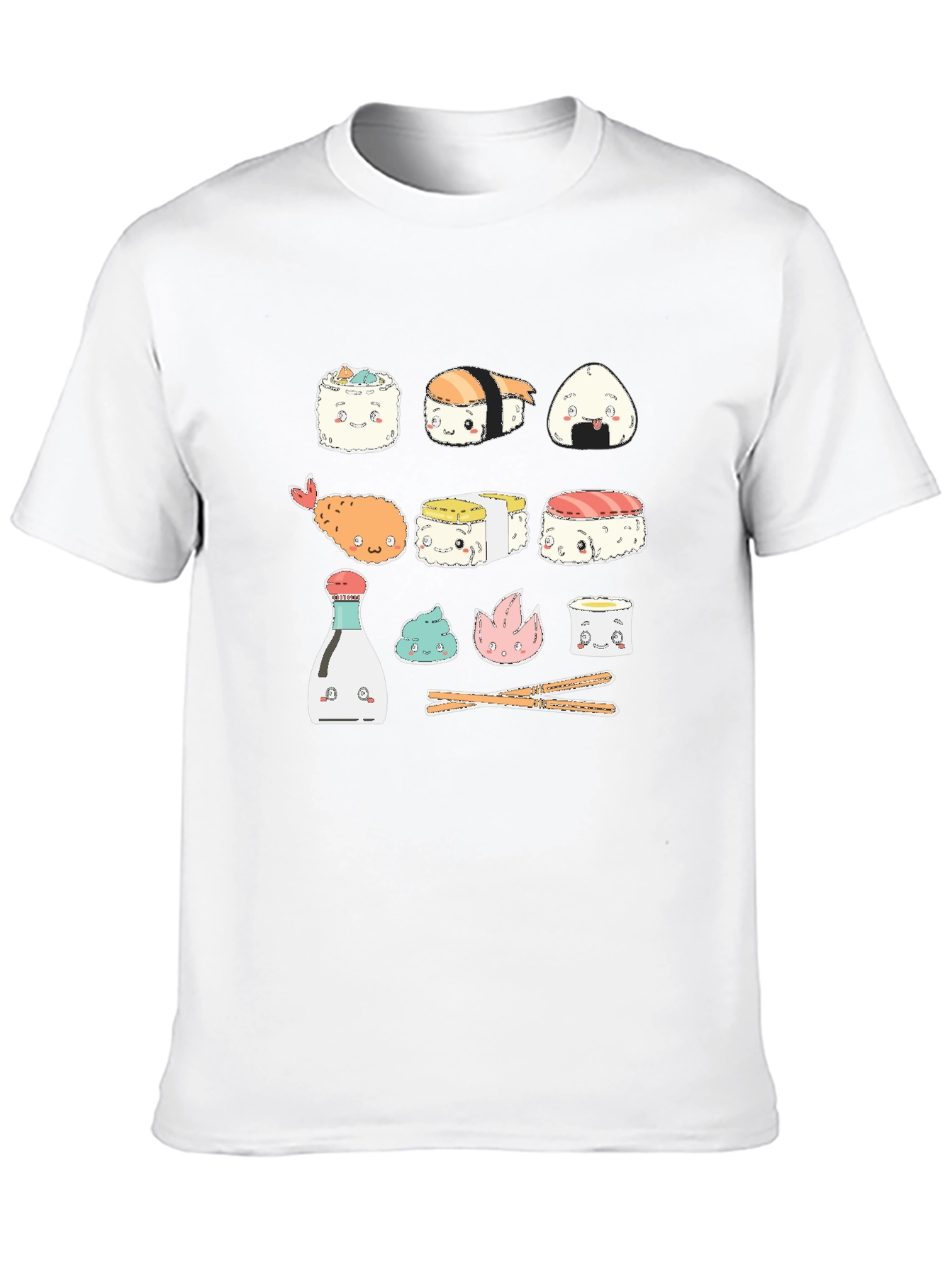 Black Kawaii Sushi T-Shirt - Cute Japanese Food Tee view 10