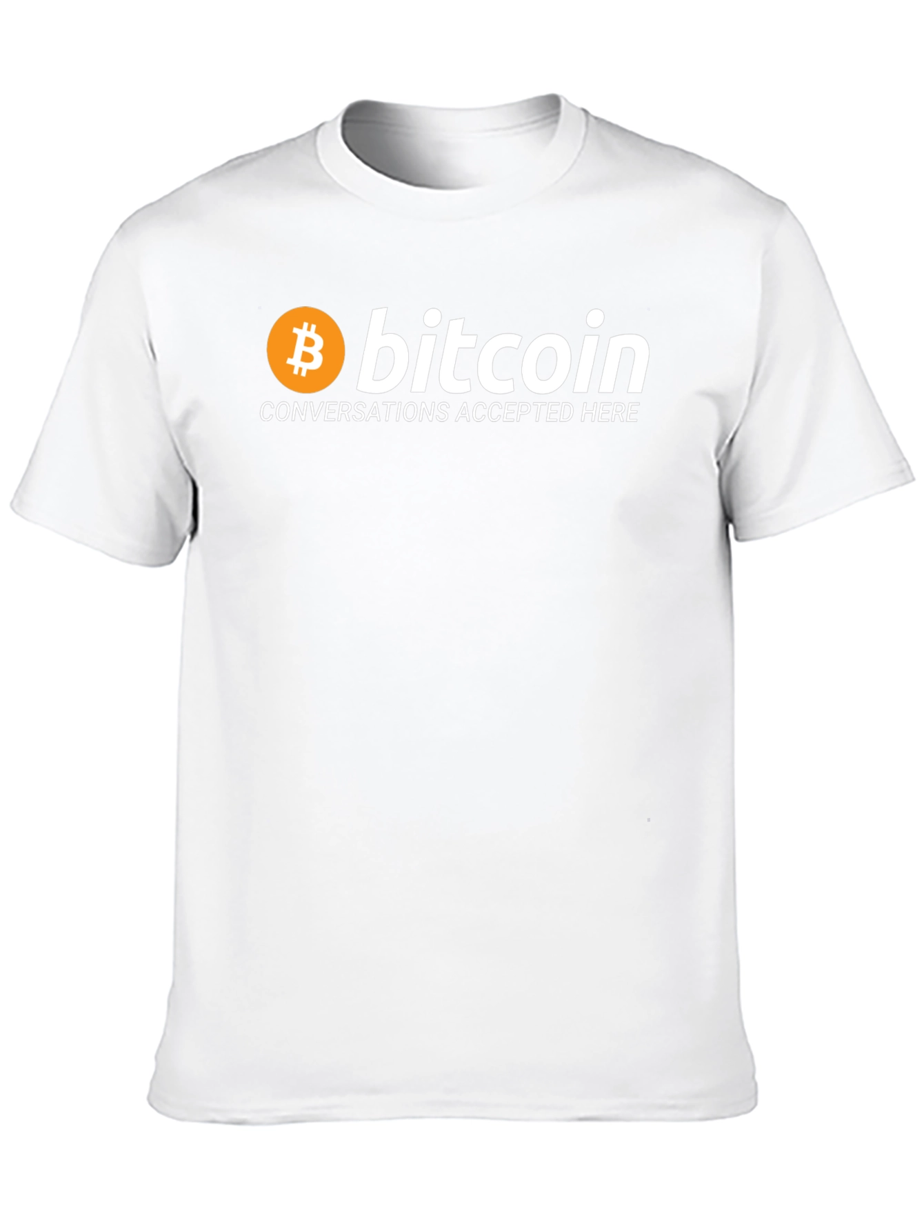 Black Bitcoin T-Shirt Crypto Currency Conversations Tee view 10