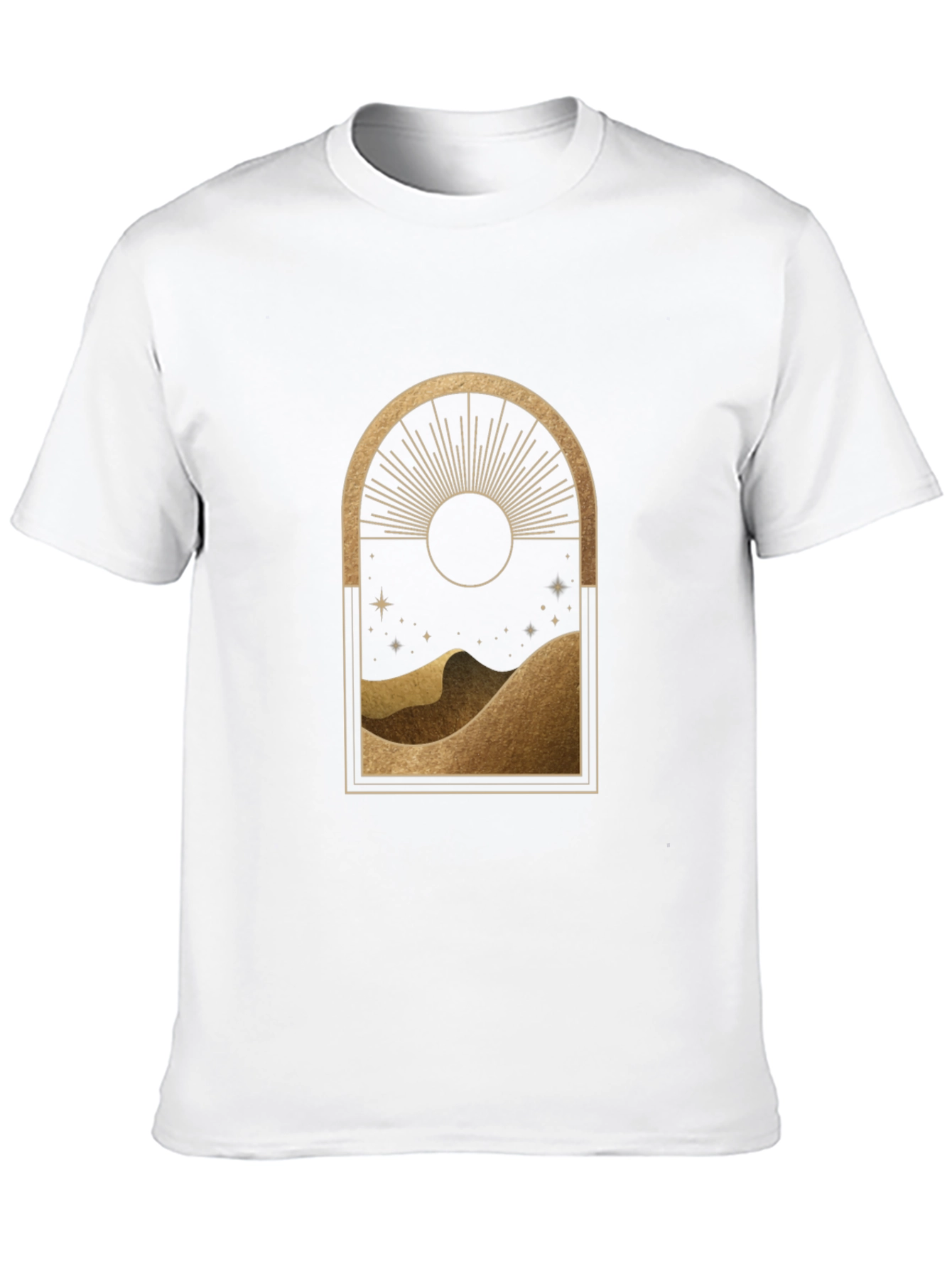 Black Mystic Desert Graphic Black Tee view 10