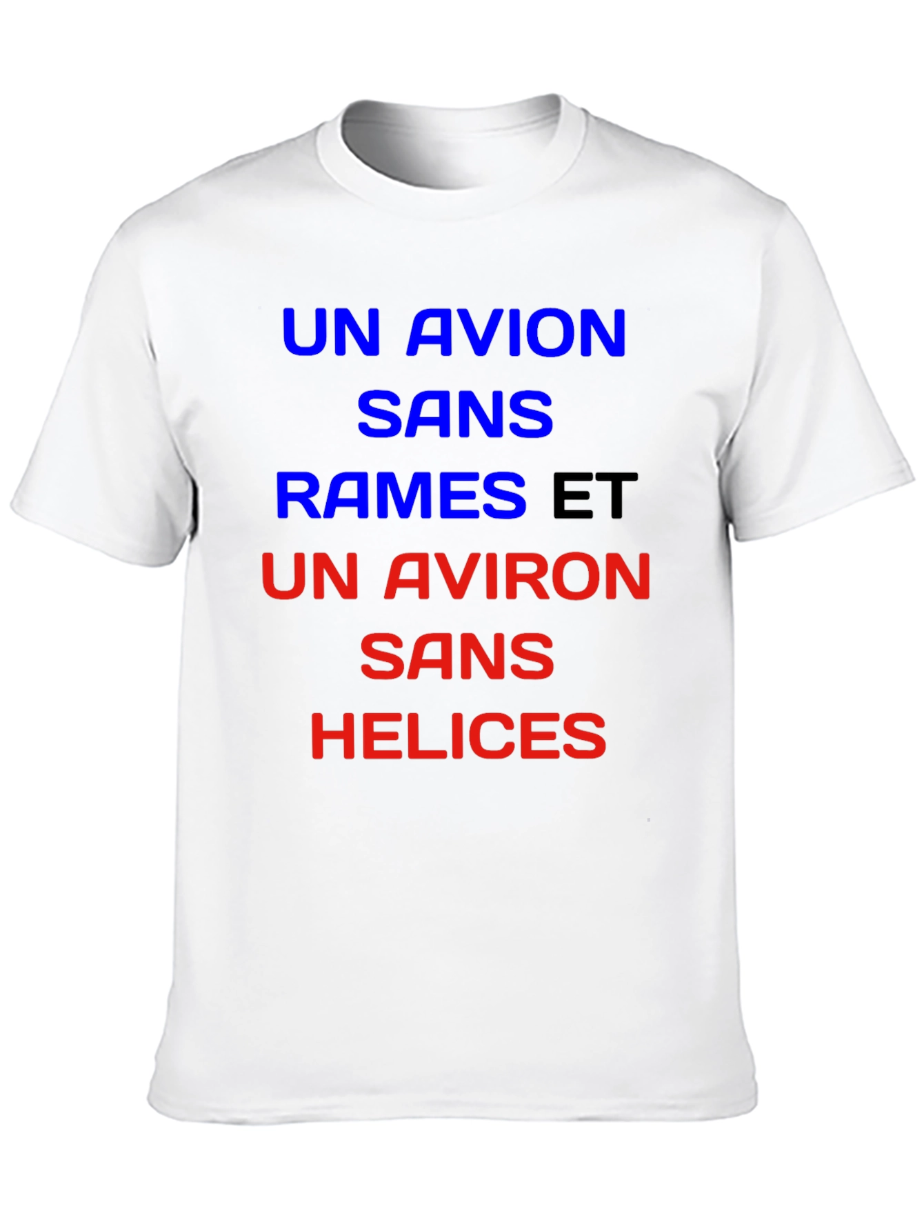 Black Un Avion T-Shirt - French Slogan Tee view 10
