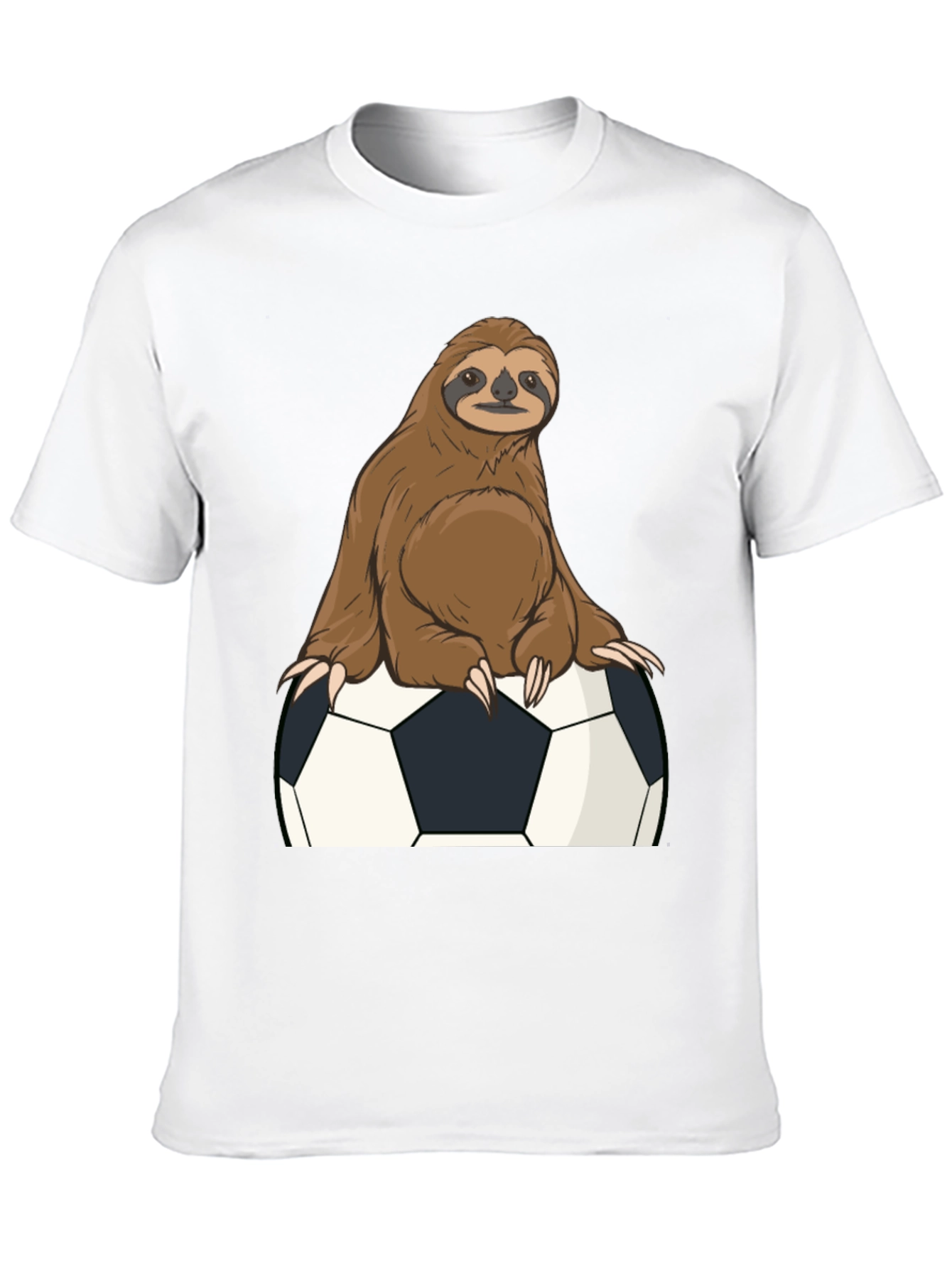 Black Sloth Soccer T-Shirt - Funny Graphic Tee view 10