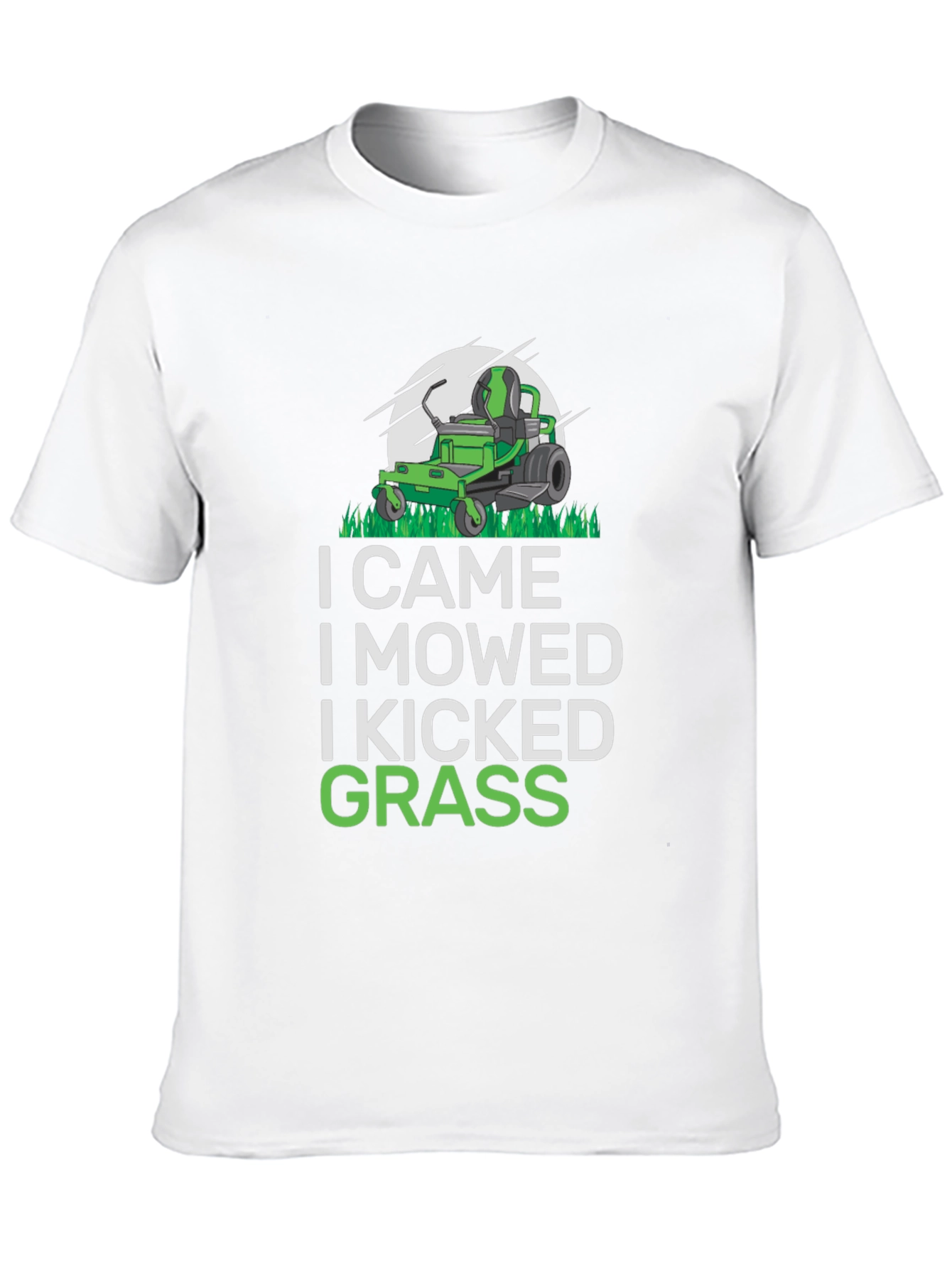 Black I Came I Mowed T-Shirt, Funny Lawn Mowing Shirt view 10