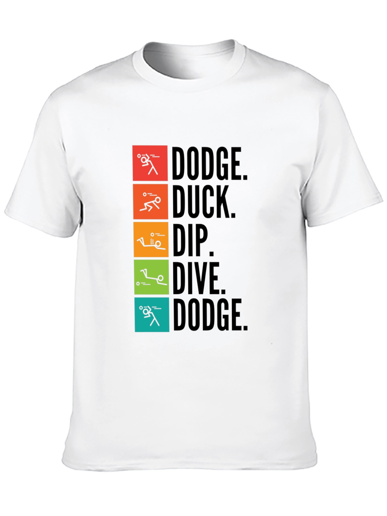 Black Dodgeball Stick Figure Graphic Tee view 10
