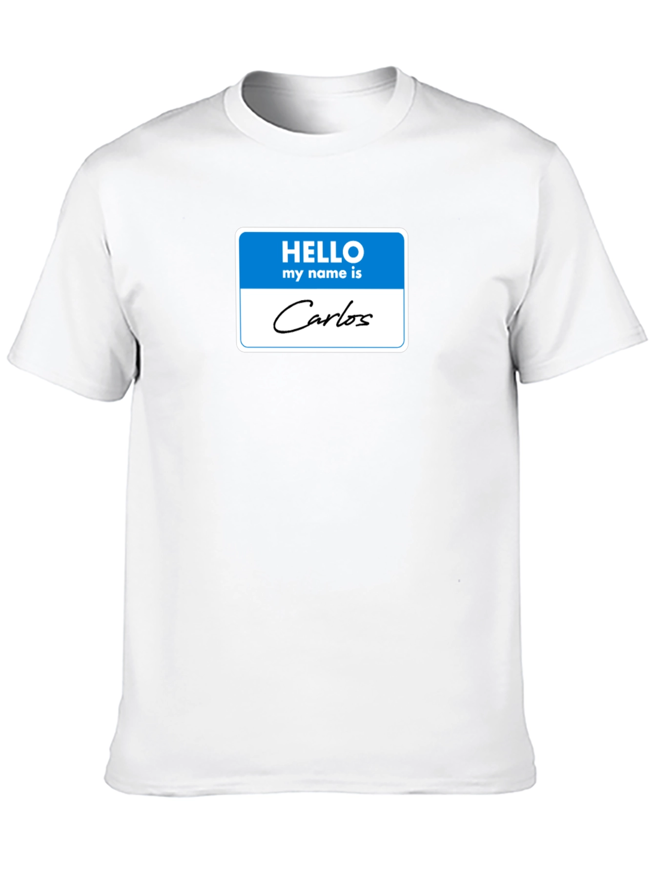 Black Hello My Name Is Carlos T-Shirt view 10