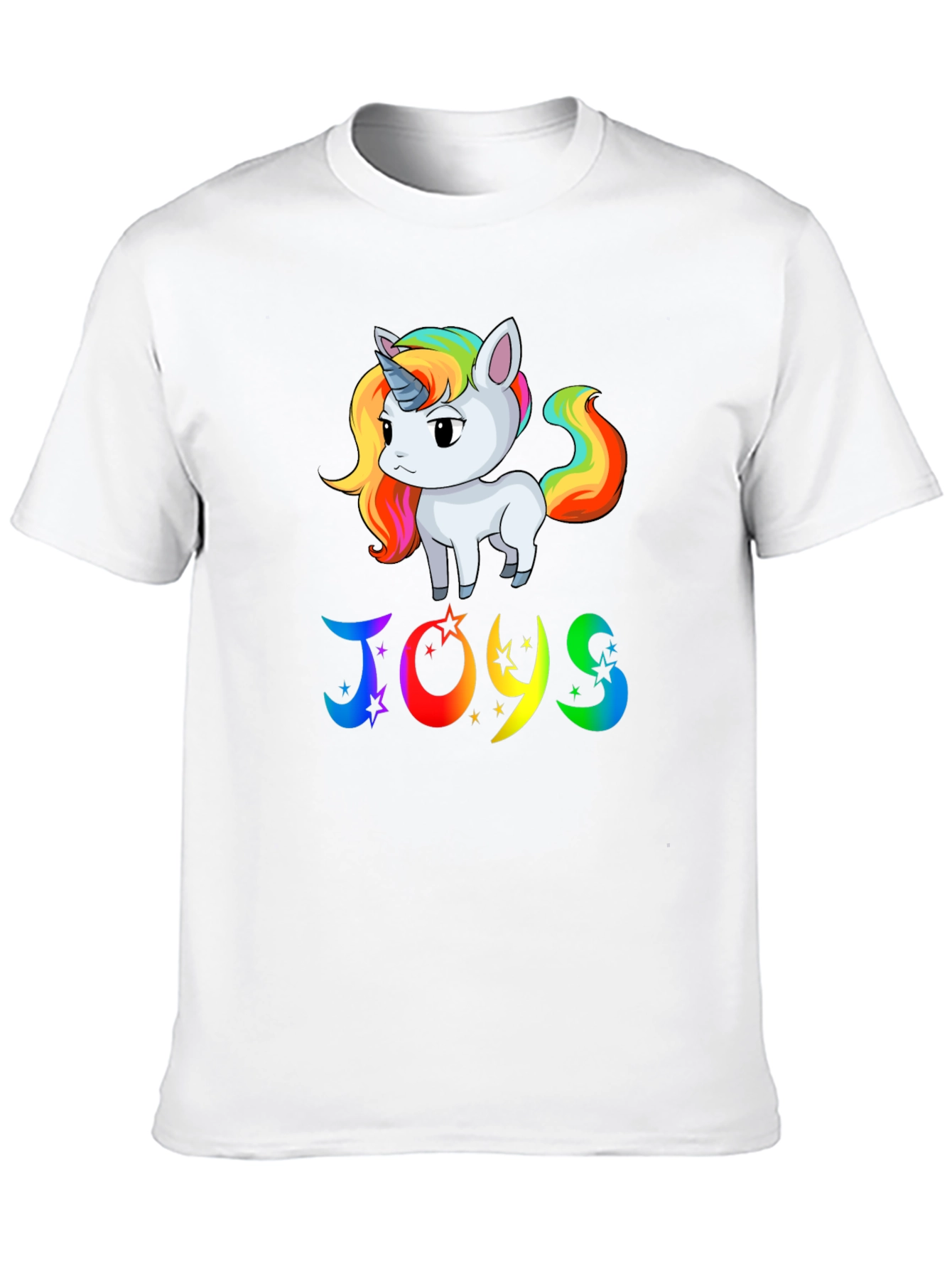 Black Rainbow Unicorn JOYS Graphic Tee view 10
