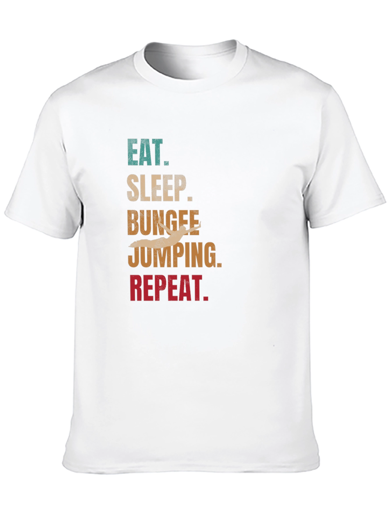 Eat Sleep Bungee Jump Repeat Black T-Shirt - 10
