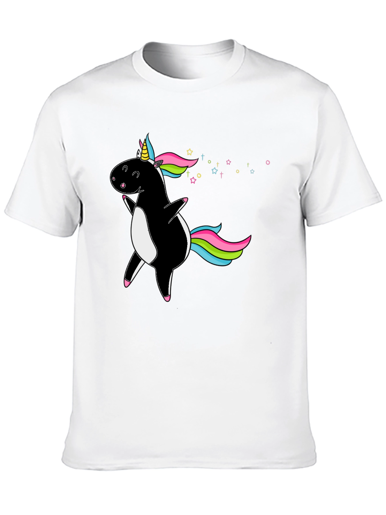 Black Unicorn T-Shirt - Men's Black Graphic Tee view 10
