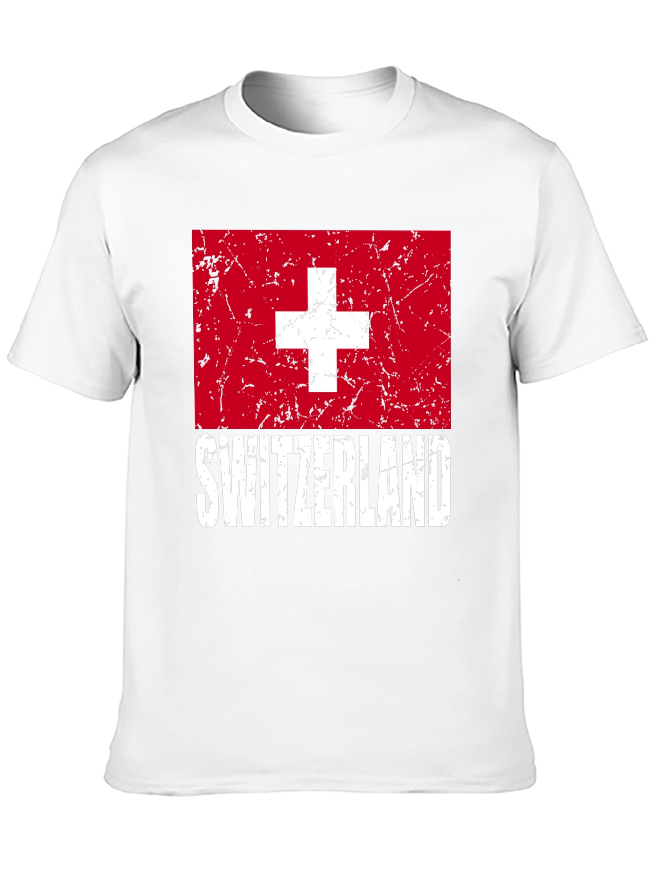 Switzerland Flag Graphic T-Shirt - Black - 10