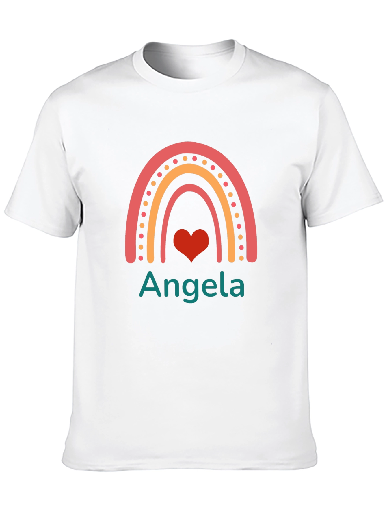 Black Personalized Rainbow Angela T-Shirt view 10