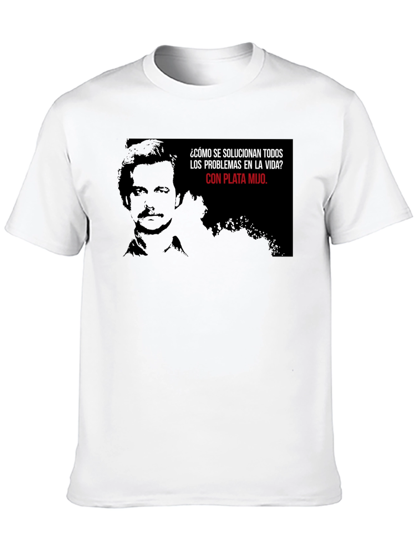 Black Pablo Escobar Plata Mijo T-Shirt - Black Cotton Blend view 10