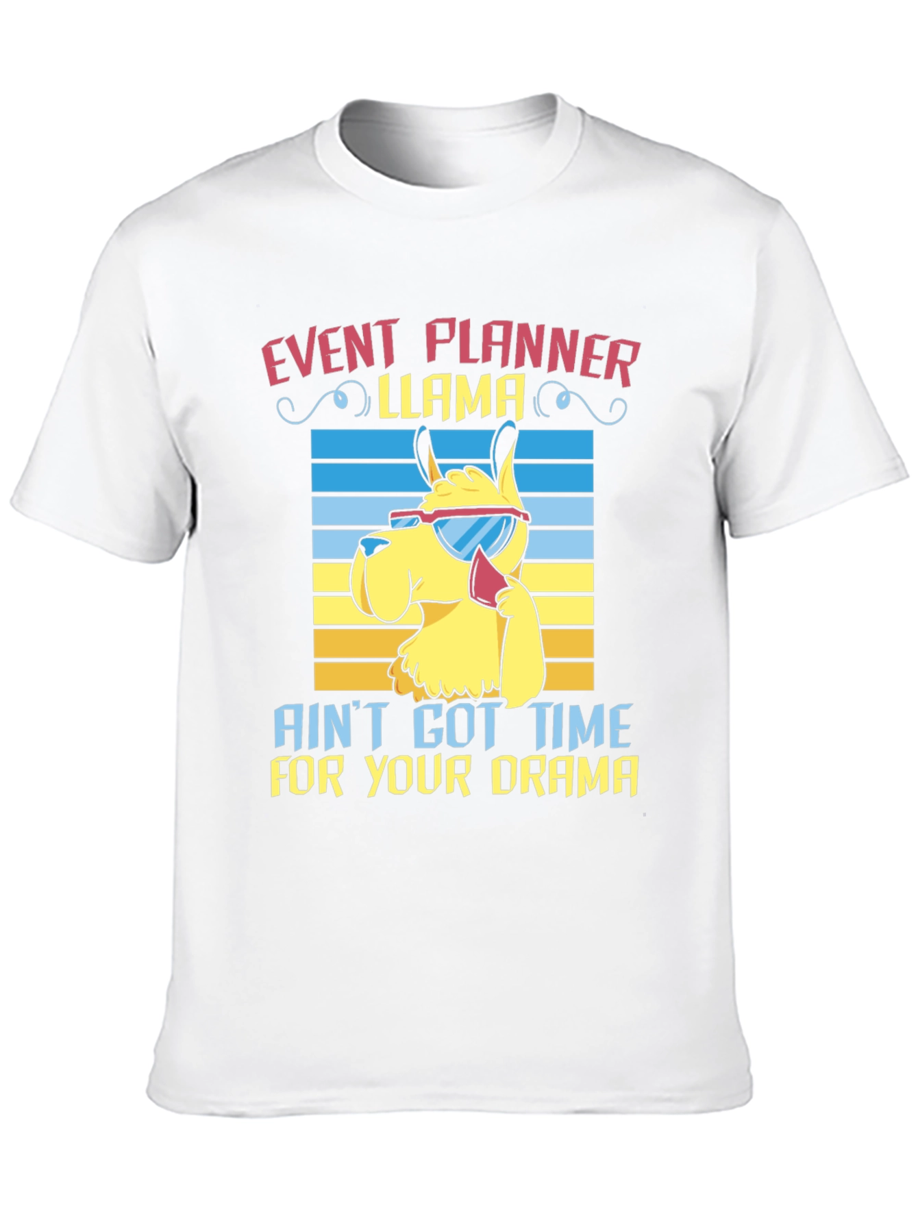 Black Event Planner Llama T-Shirt view 10