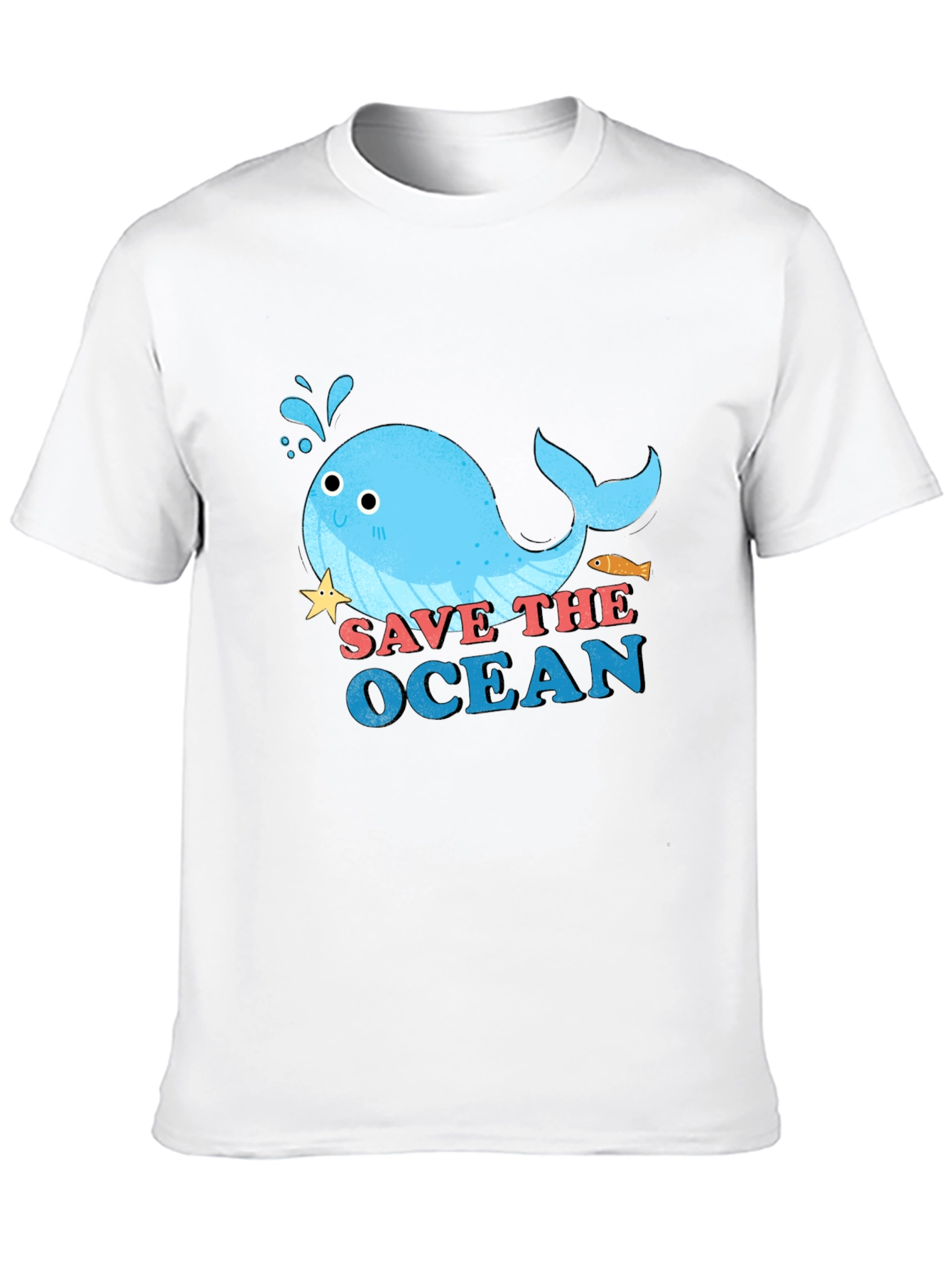 Black Save the Ocean Graphic Tee - Cute Whale Design view 10