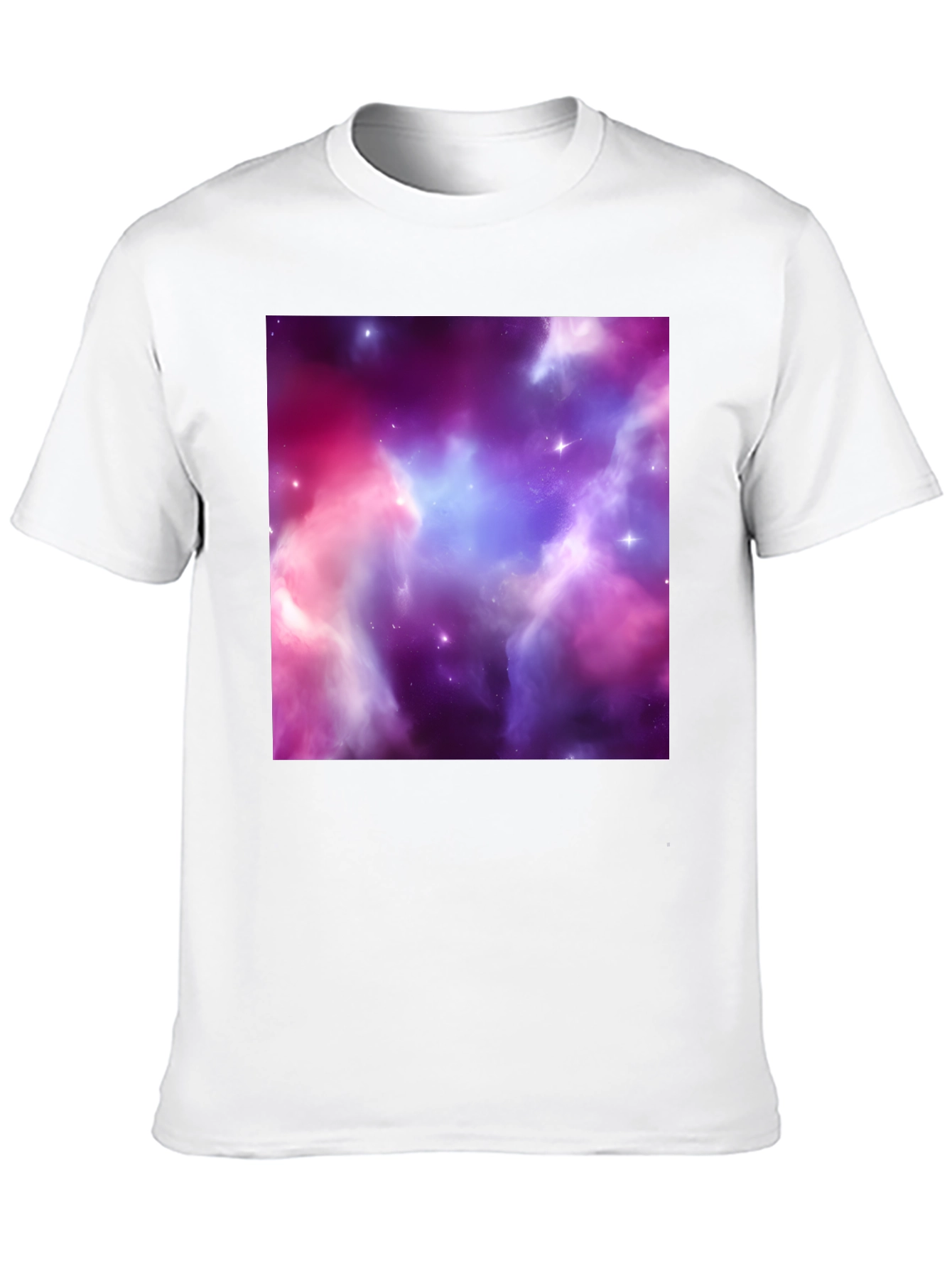 Black Nebula Print Tee - Black Short Sleeve Men's T-Shirt view 10