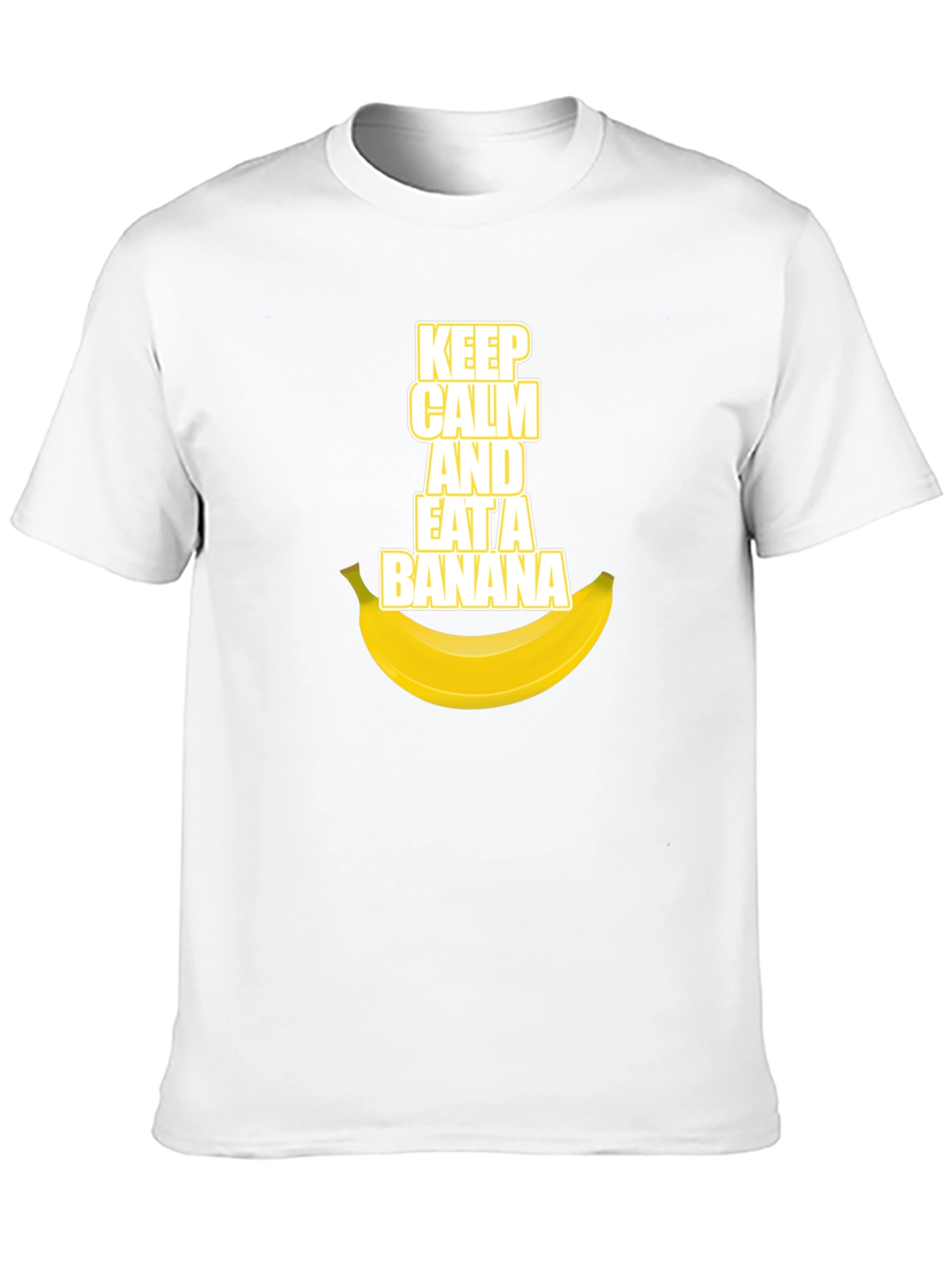 Black Keep Calm and Eat a Banana Graphic Tee view 10