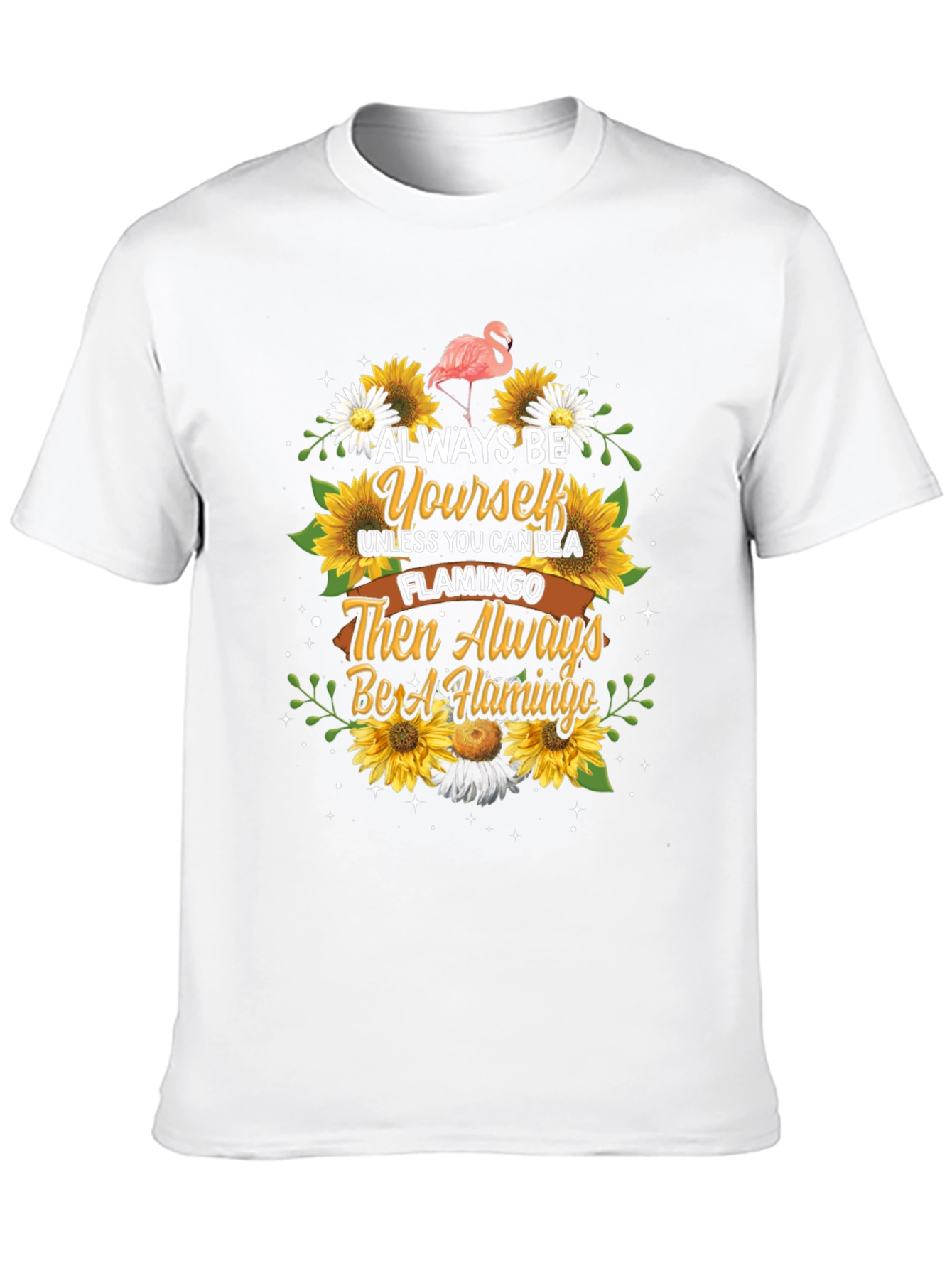 Black Always Be Yourself Flamingo Graphic Tee view 10