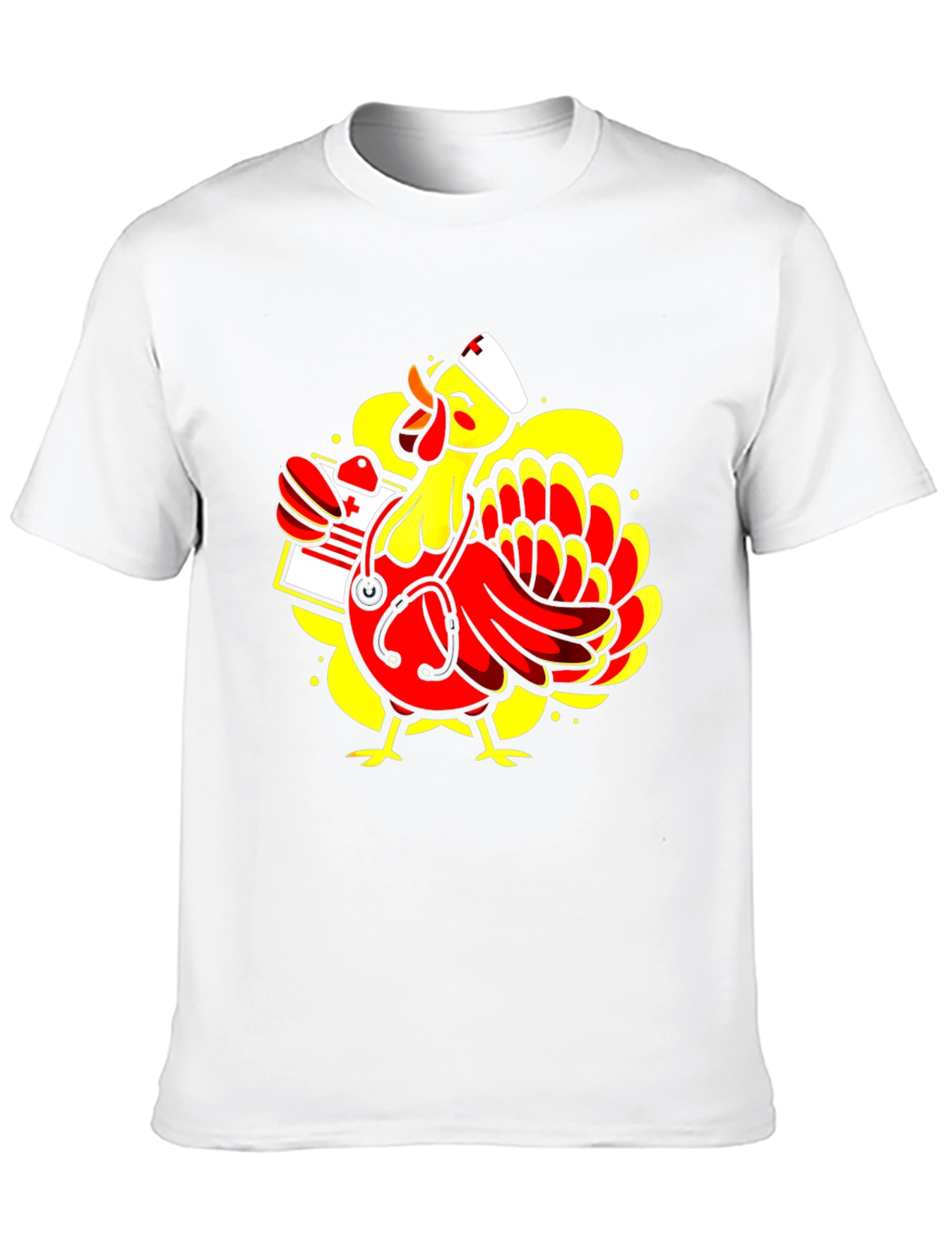 Black Nurse Chicken T-Shirt - Funny Animal Tee view 10