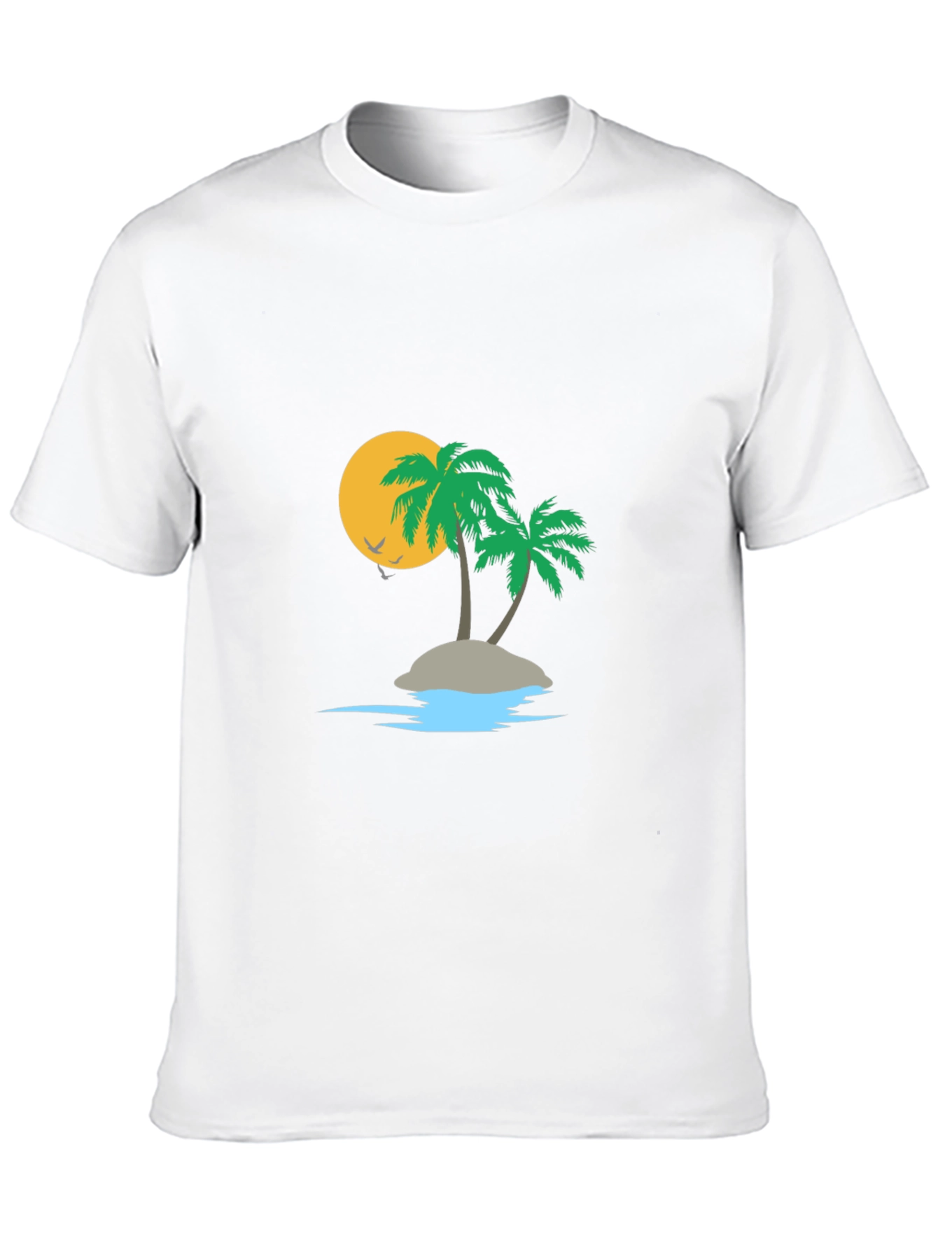 Black Tropical Island Graphic Tee view 10