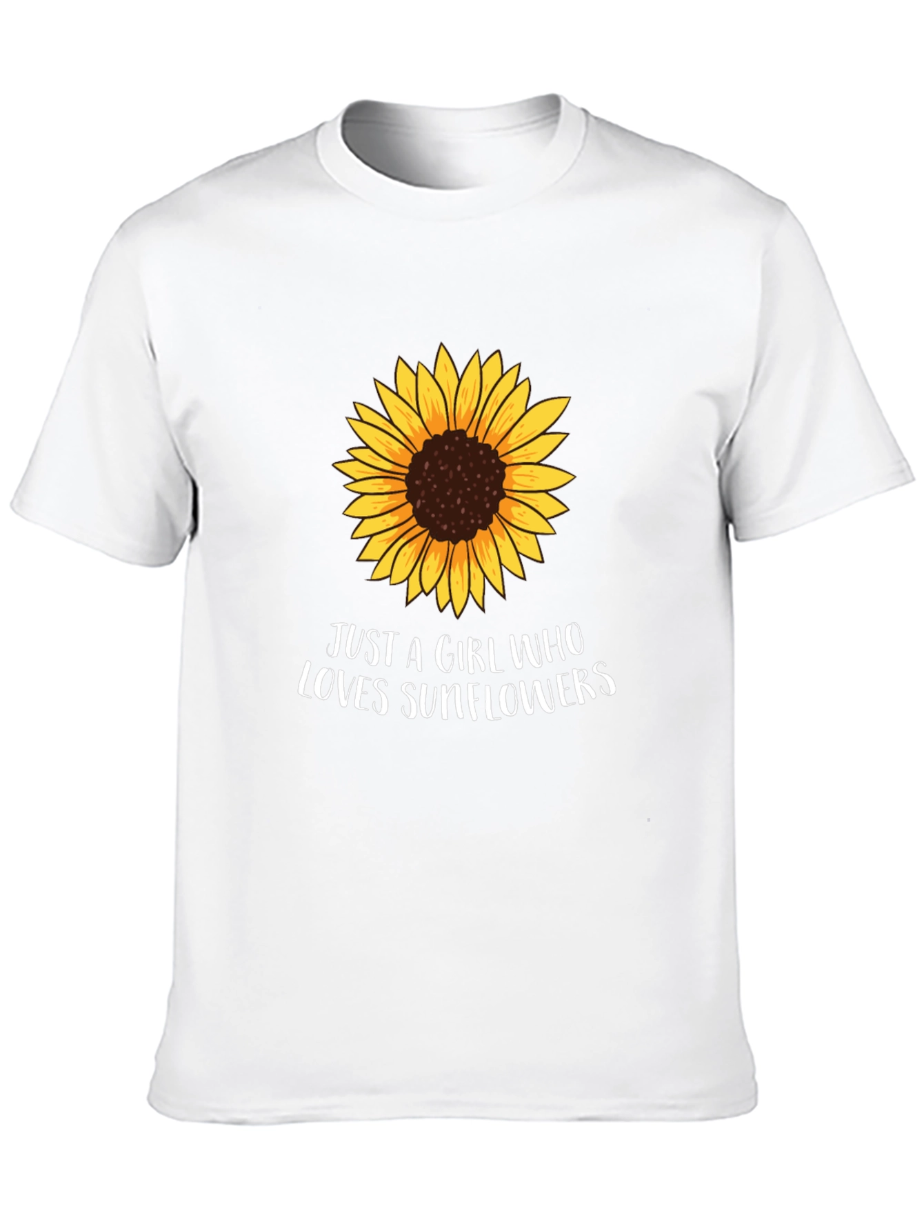 Black Sunflower Graphic Tee - "Just a Girl Who Loves Sunflowers" view 10
