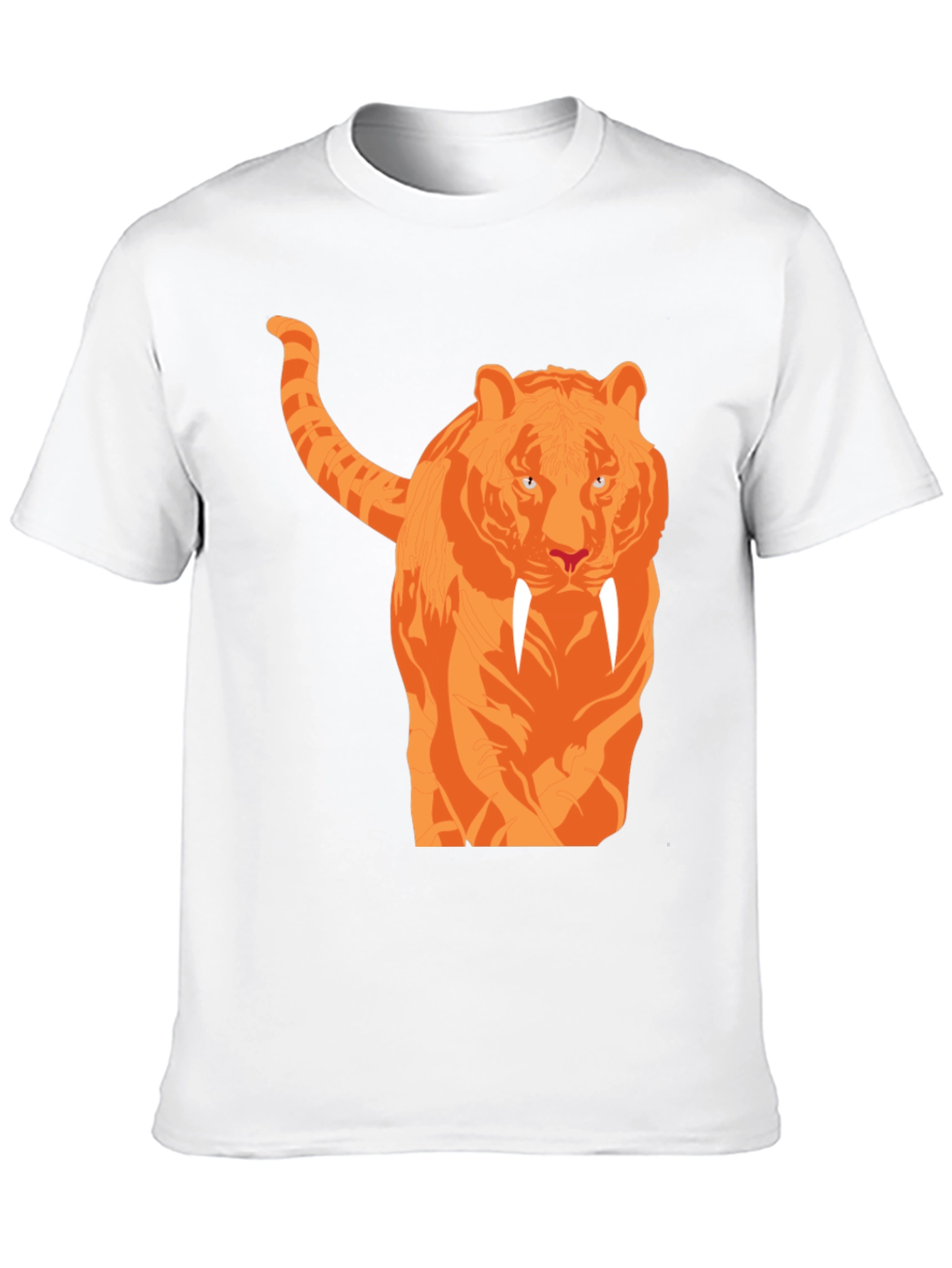 Black Cool Tiger Graphic Black T-Shirt view 10