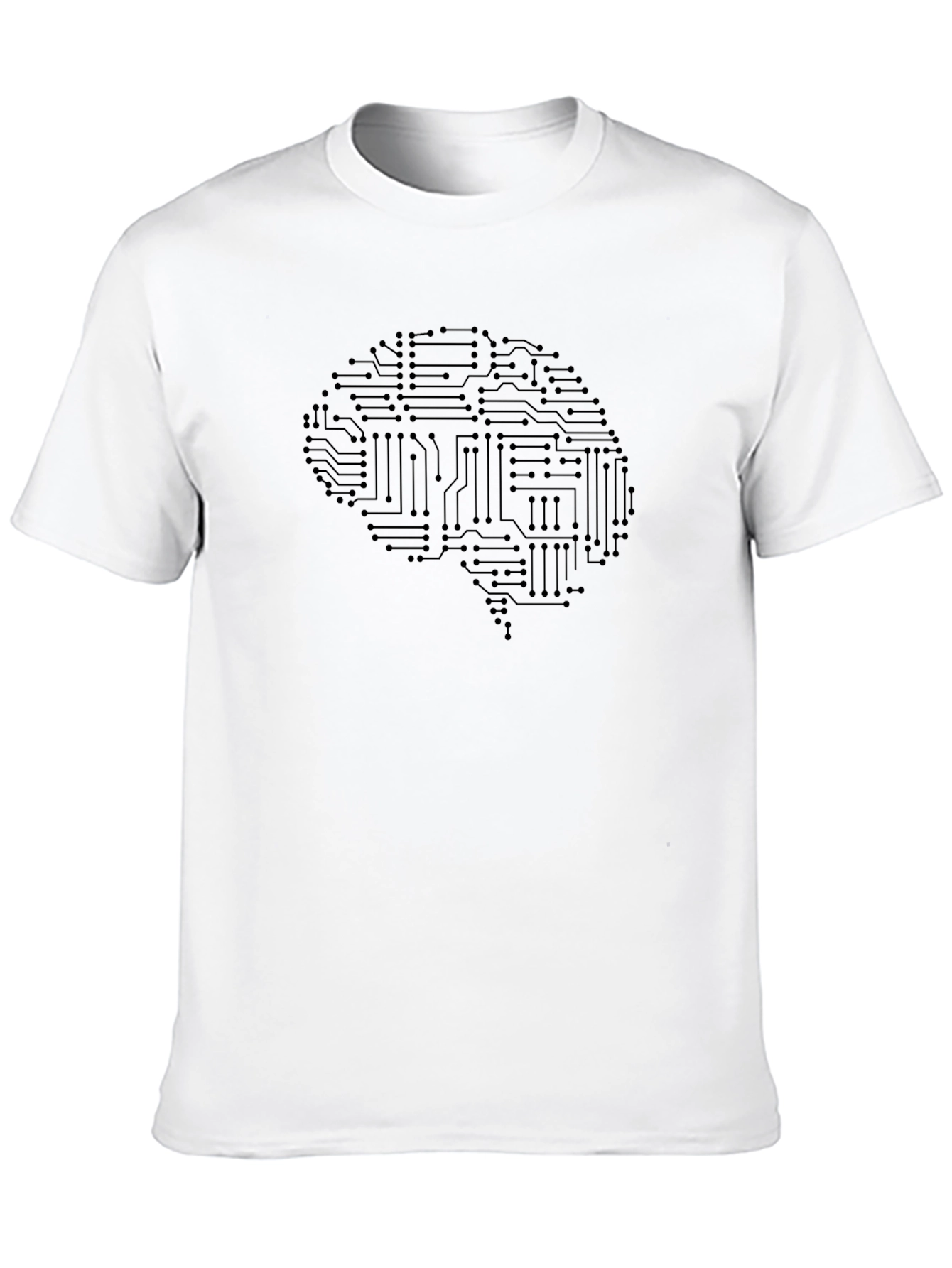 Black Brain Circuit Board Design T-Shirt - Smart Style view 10