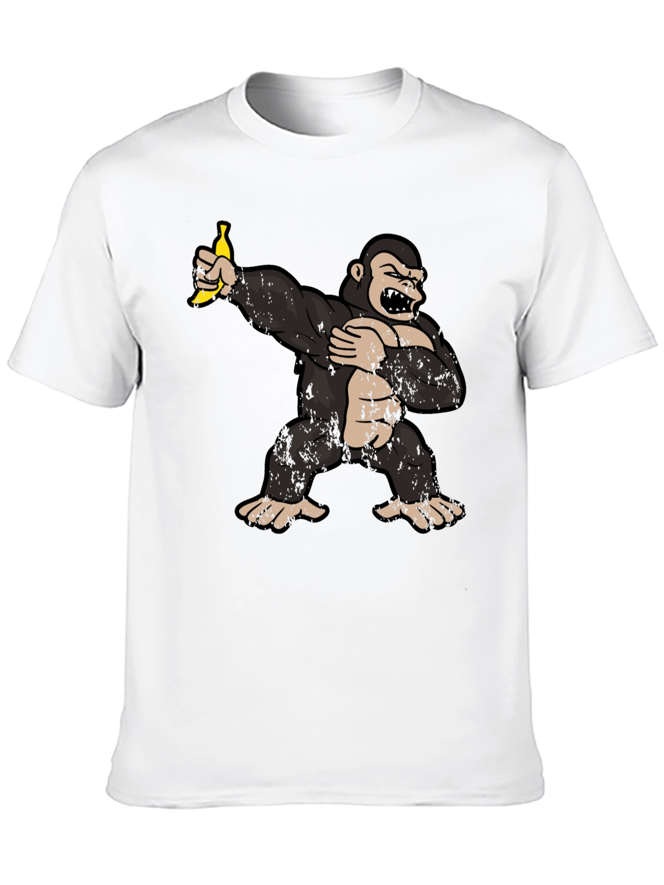 Black Dabbing Gorilla Graphic Tee - Funny Ape T-Shirt view 10
