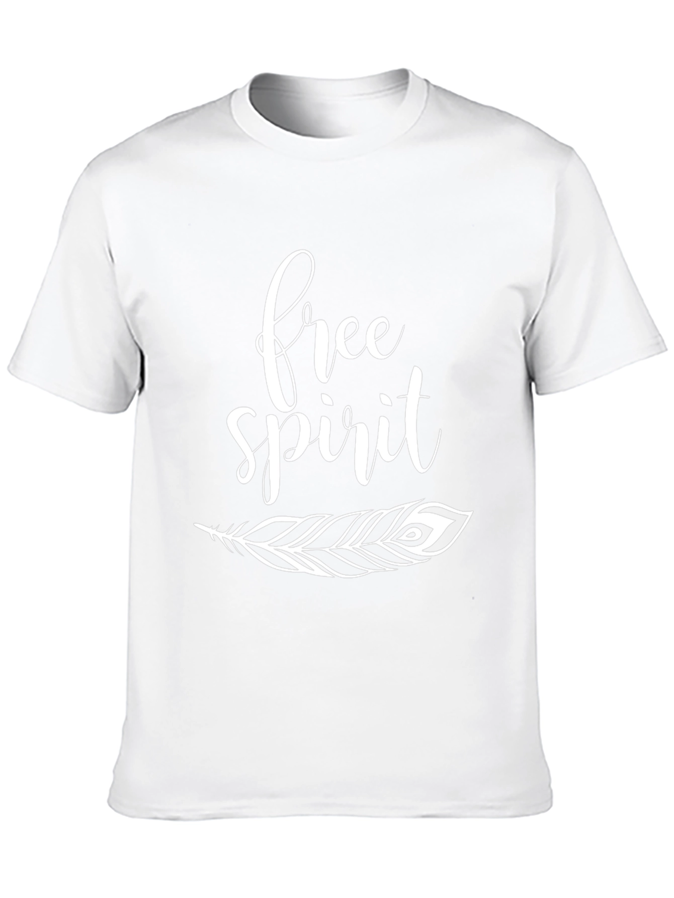 Black Free Spirit Feather Graphic Tee - Black view 10