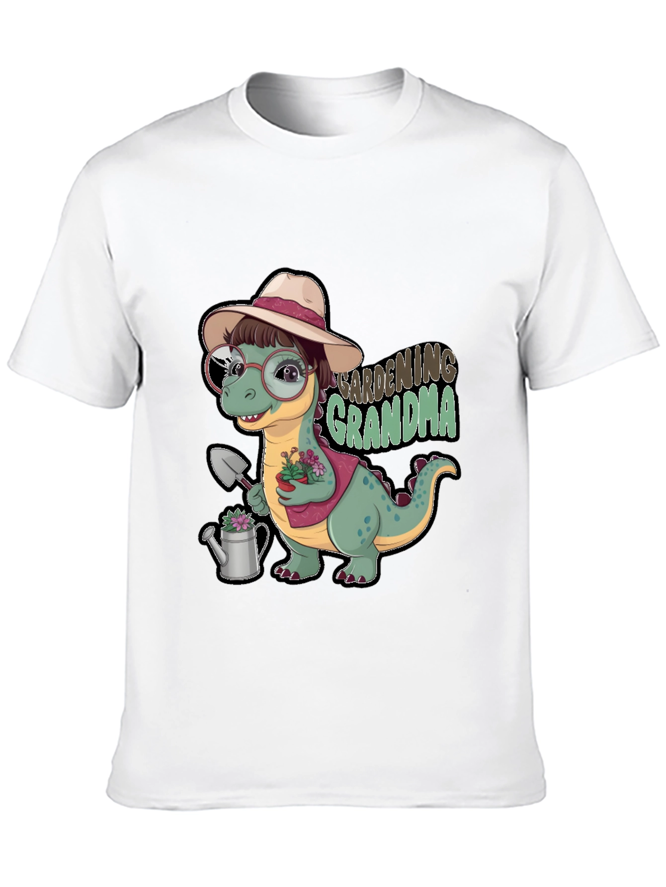 Gardening Grandma Dinosaur T-Shirt - 10