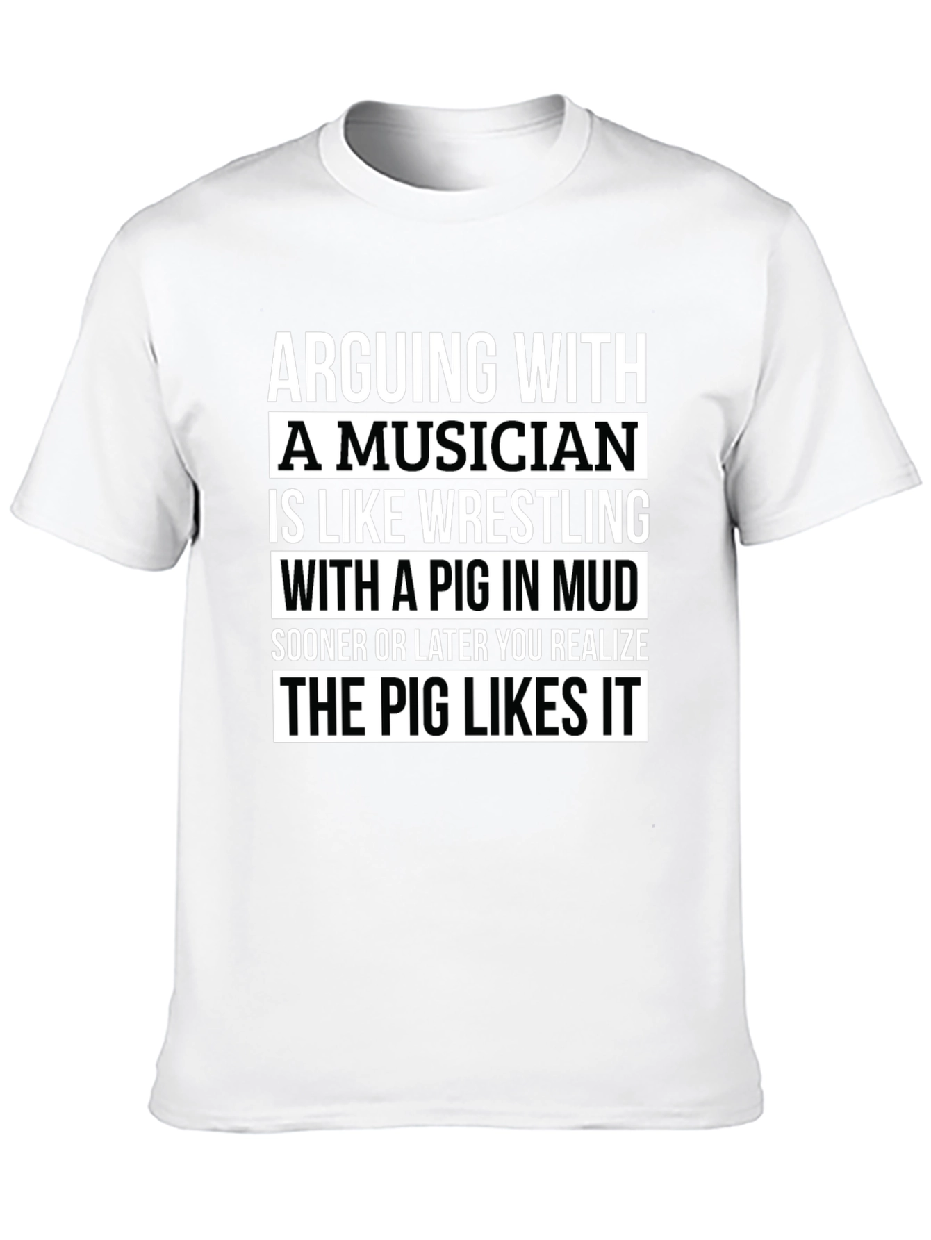 Black Arguing with a Musician T-Shirt view 10