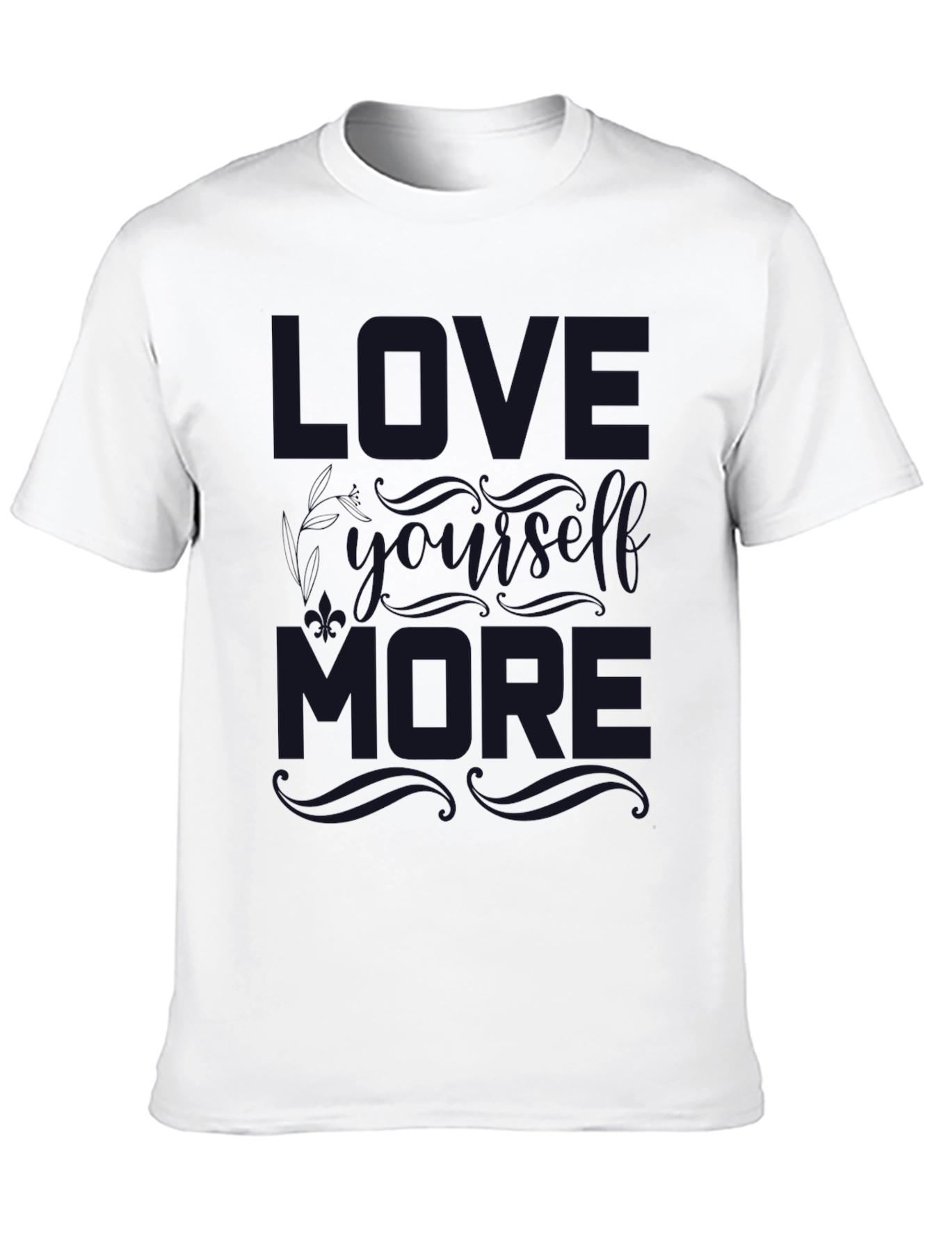 Black Love Yourself More Graphic T-Shirt view 10